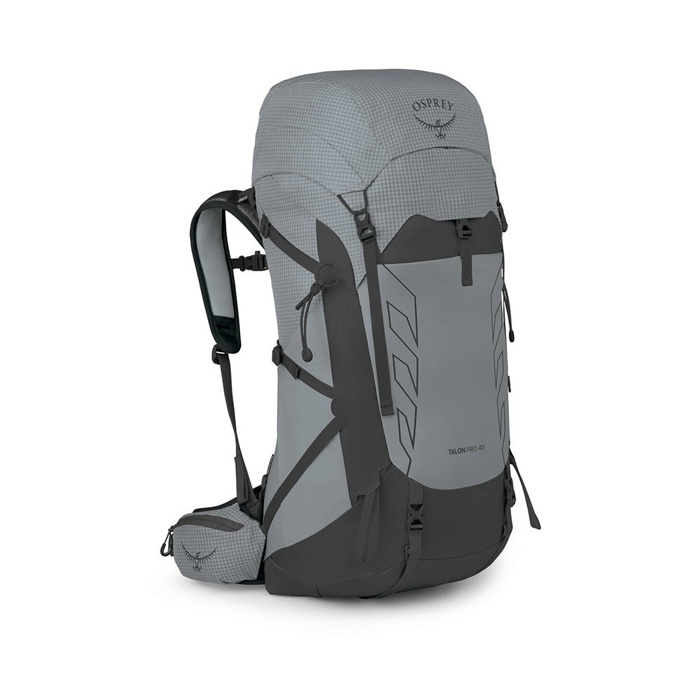 Osprey Talon Pro 40 Hiking Backpack 40L in Silver Lining — front view