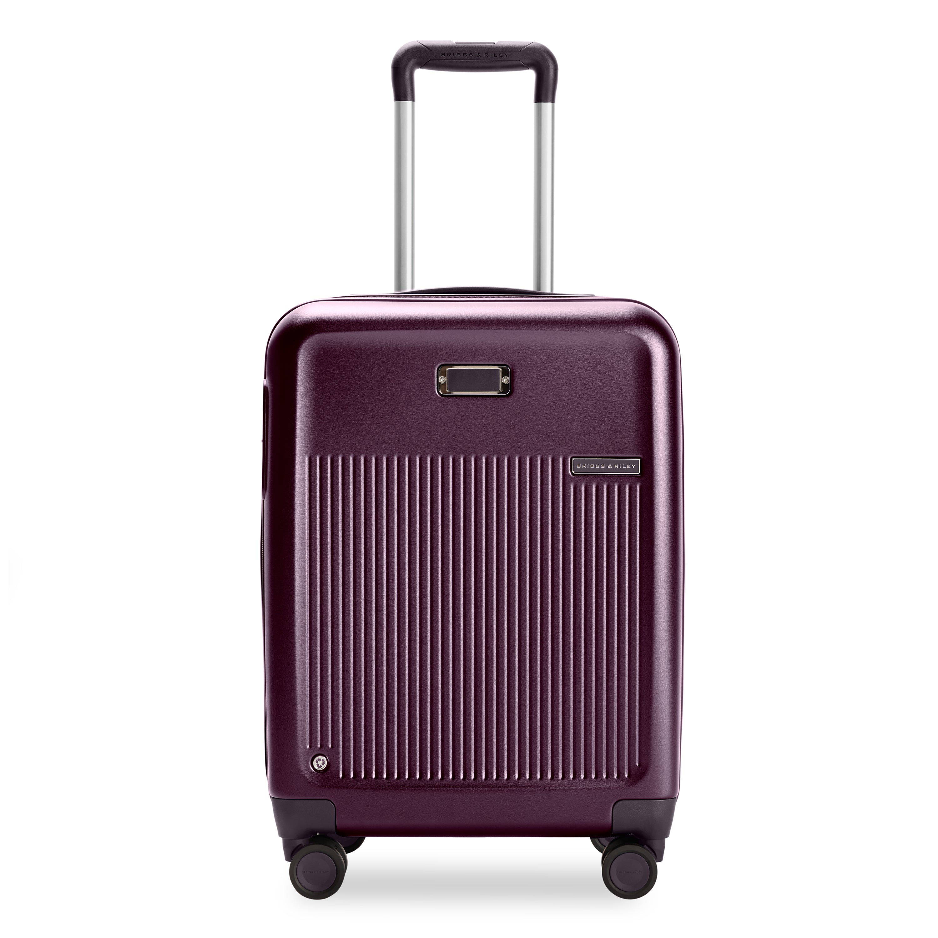 Briggs & Riley Sympatico Global 21" Carry-On Expandable Spinner in Plum — front view # color_Plum