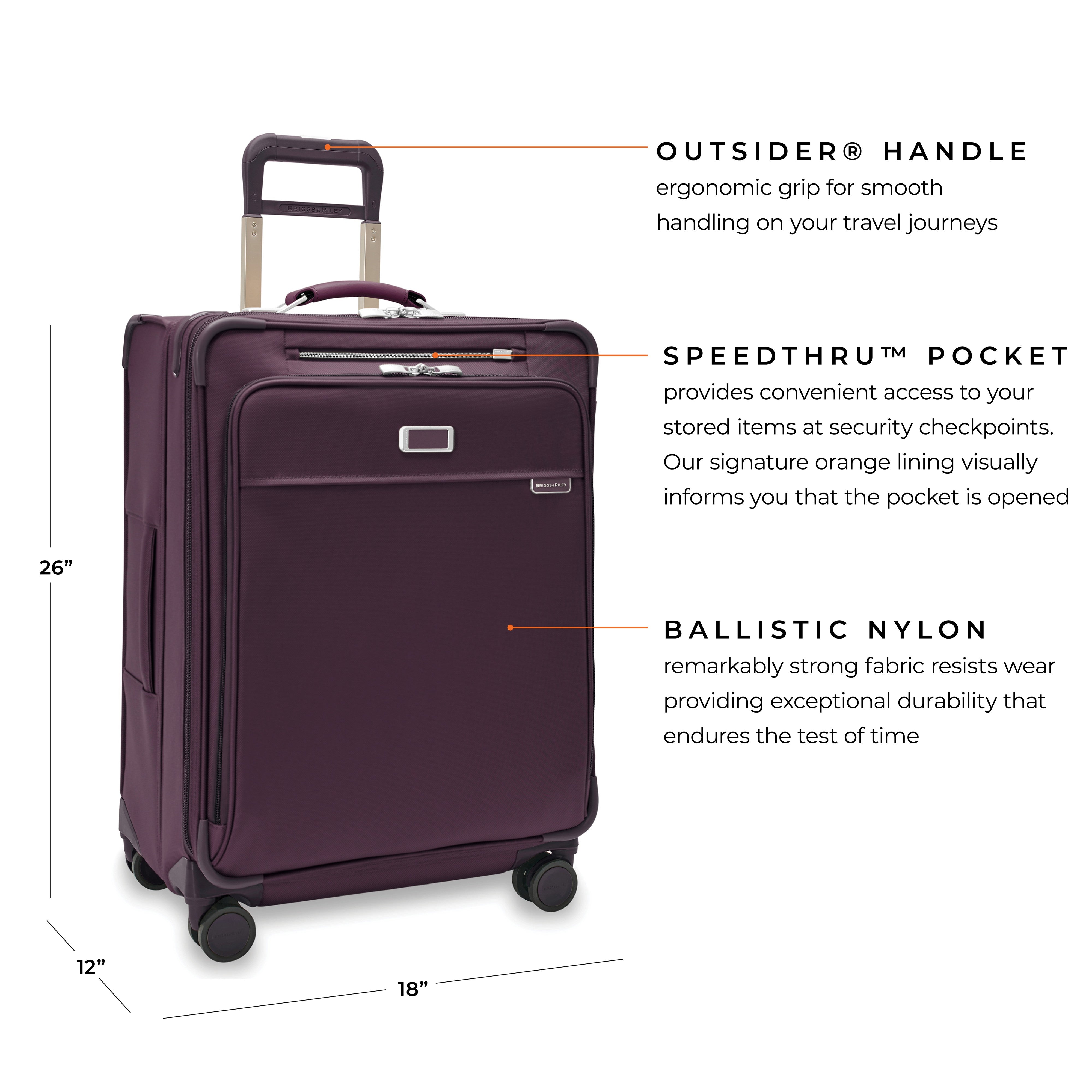Briggs & Riley Baseline Medium Expandable Spinner - Plum