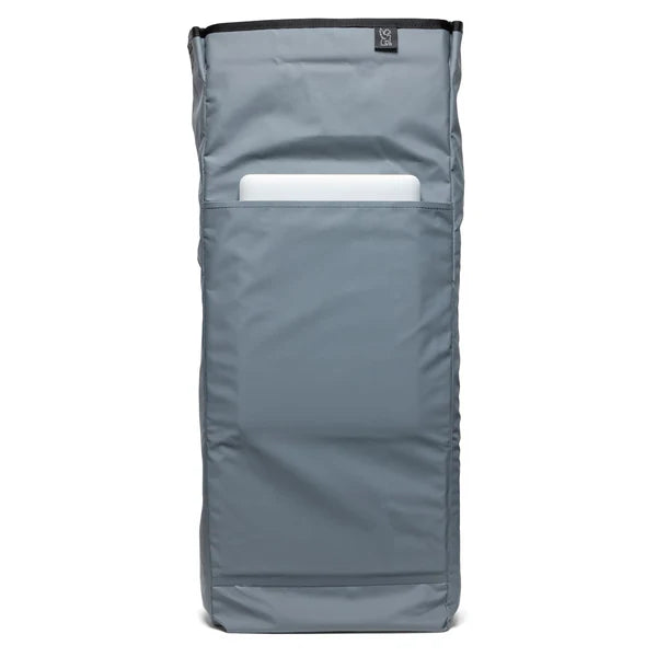 Chrome Industries Barrage 34L backpack – black, rear harness panel