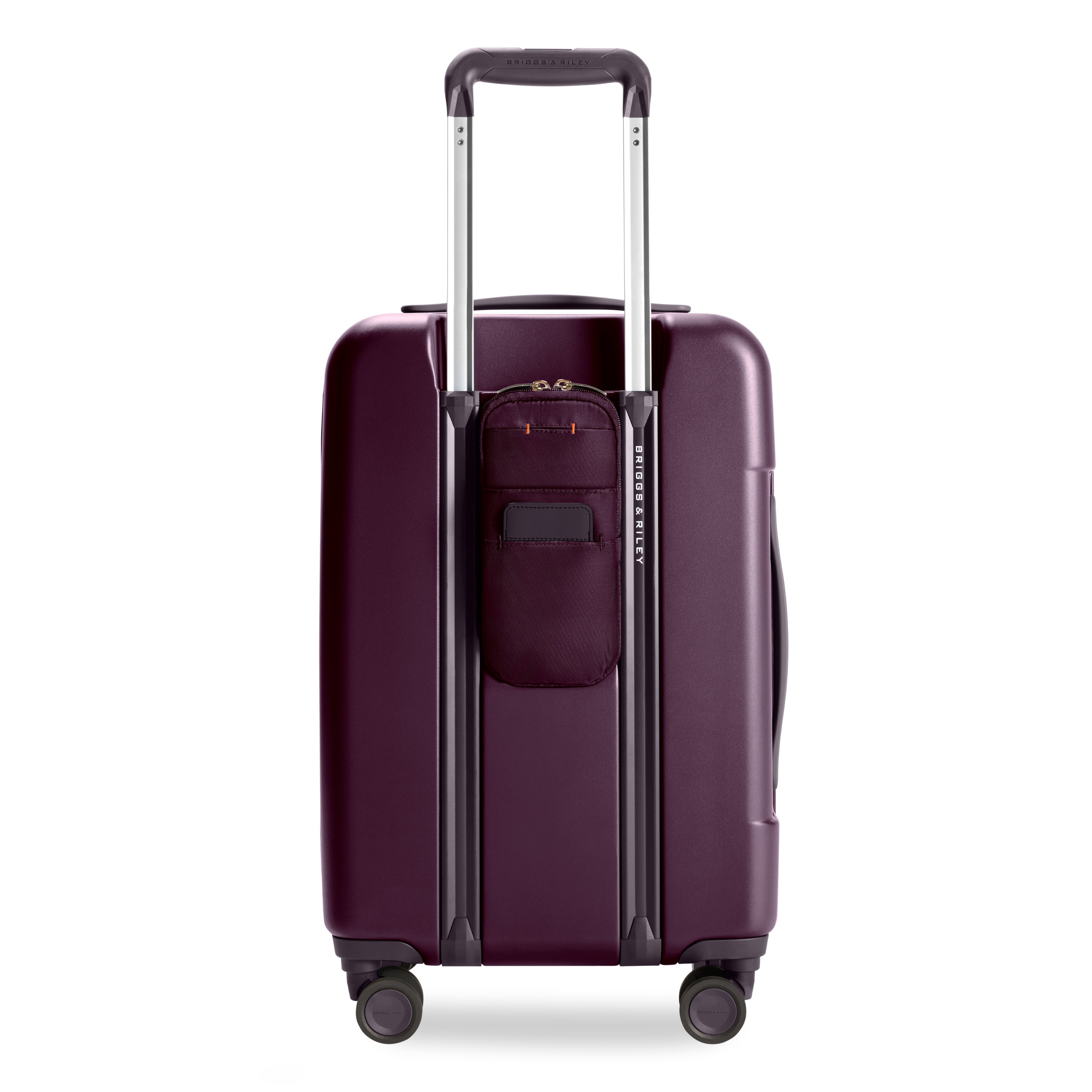 Briggs & Riley Sympatico Essential 22" Carry-On Expandable Spinner in Plum — back view # color_Plum