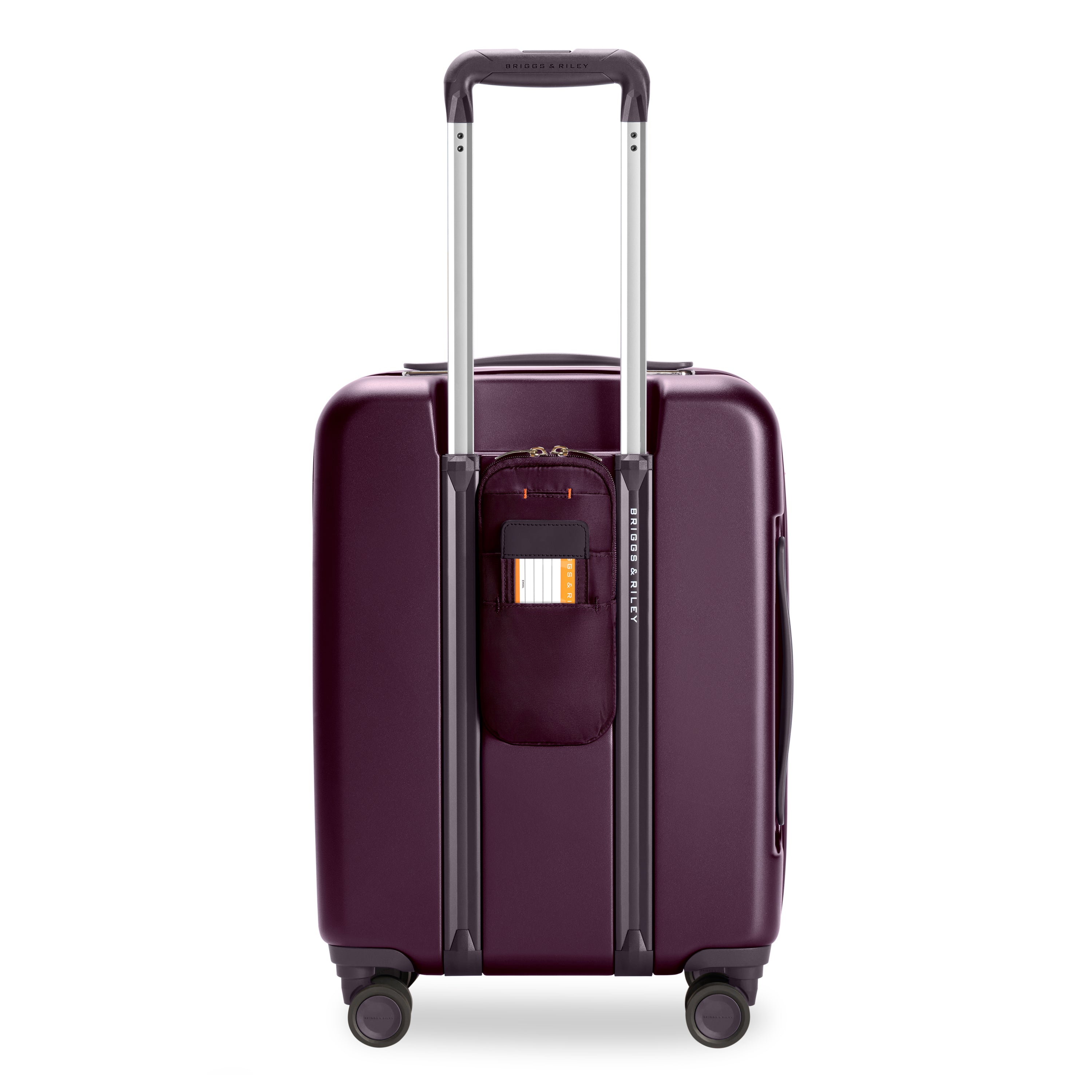 Briggs & Riley Sympatico Global 21" Carry-On Expandable Spinner in Plum — back view 2 # color_Plum