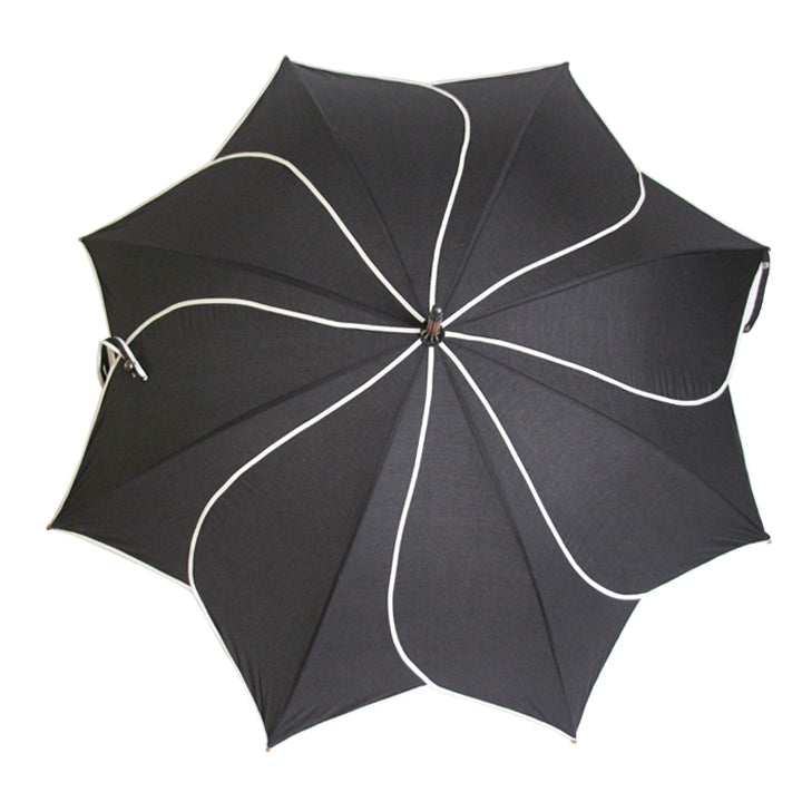 Vista 08016 Swirl Umbrella in Black — angle view 2 # color_Black