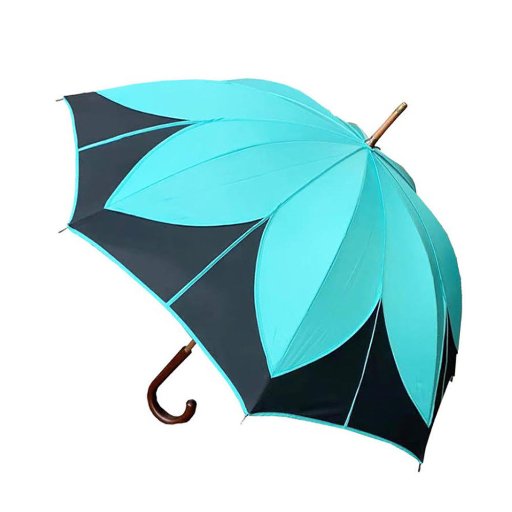 Vista 08019 Patch Flower Umbrella in Turquoise — front view