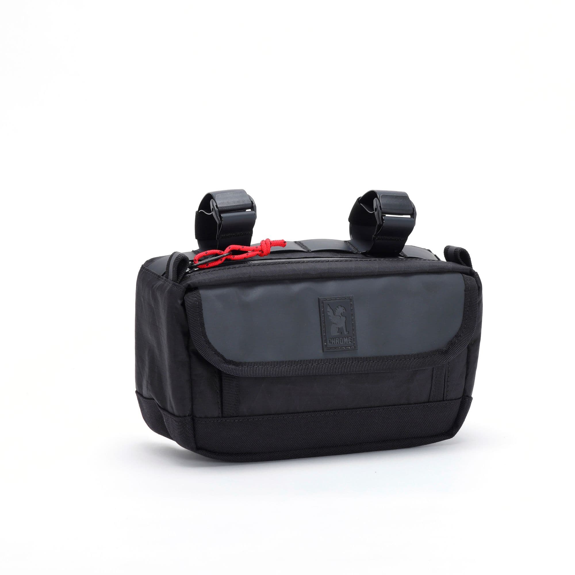 Chrome Industries Holman Handlebar Bag in Black XRF — front view
