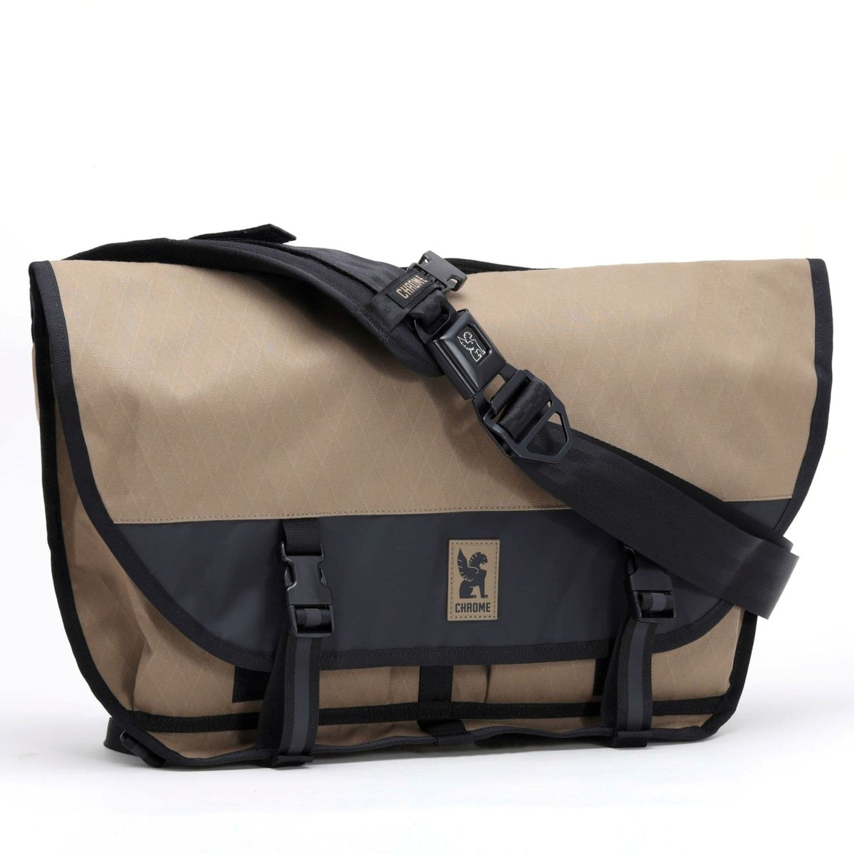 Chrome Industries Citizen 24L Messenger Bag in Coyote X — front view # color_Coyote X