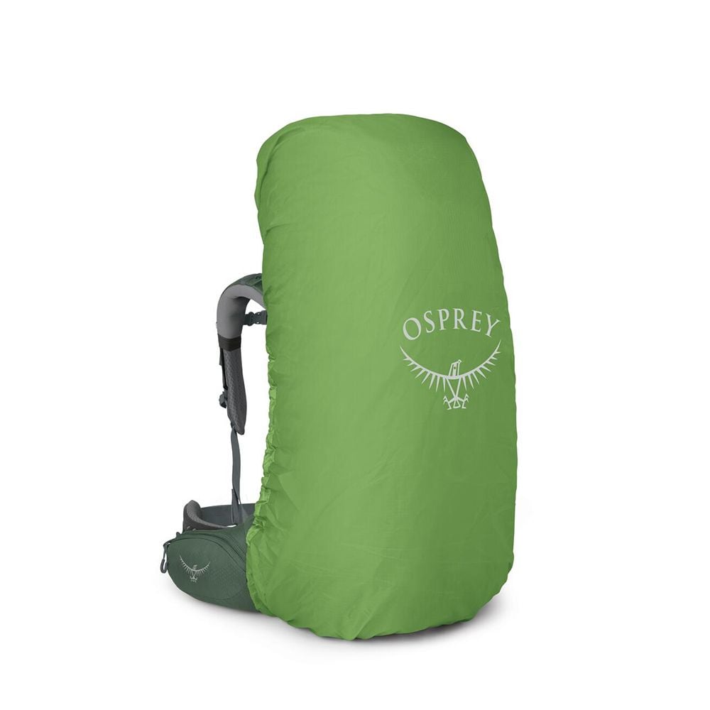 Osprey Ariel 65 Extended Fit Women's Hiking Backpack 65L in Koseret Green — detail view