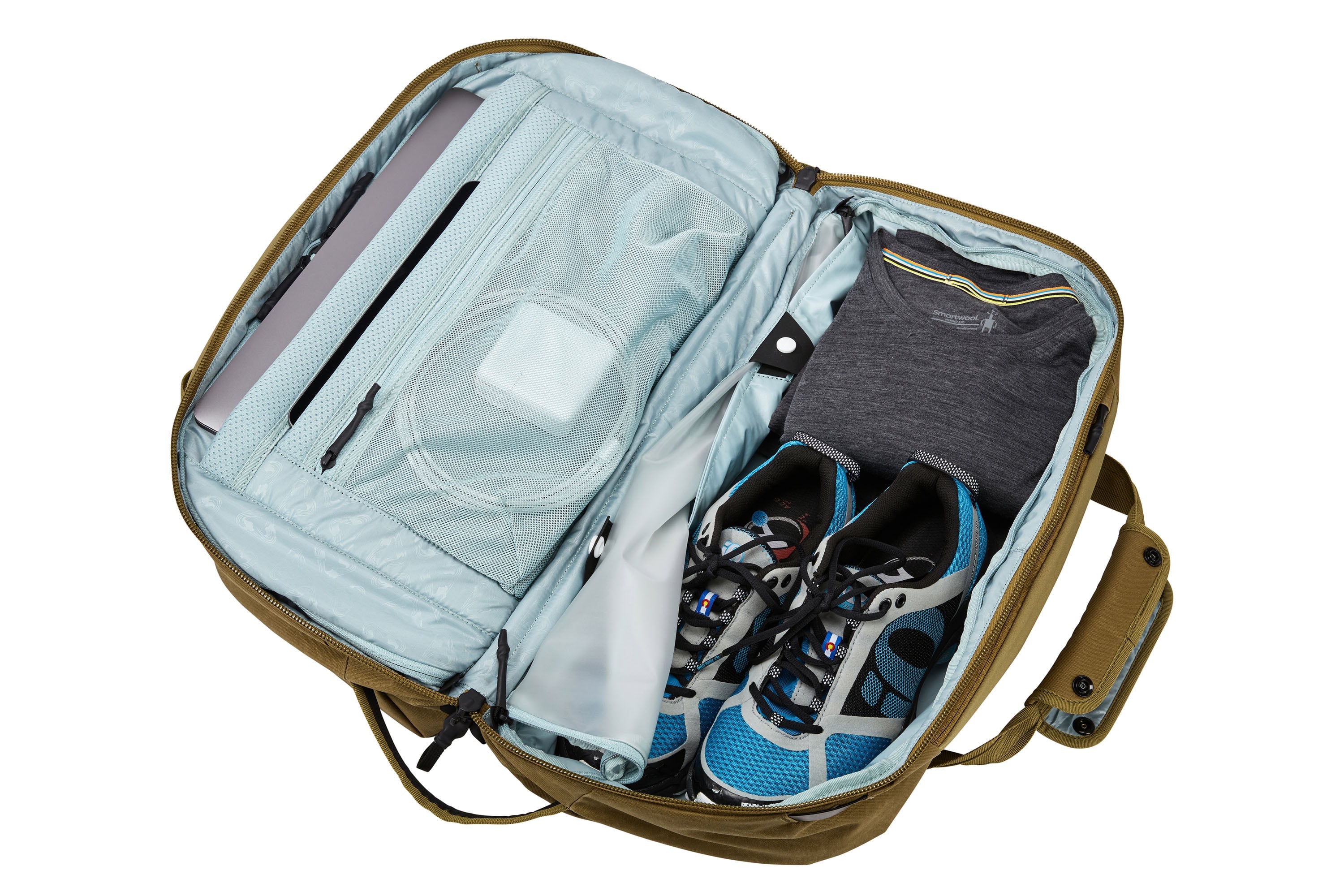 Thule Aion Duffel Bag 35L in Nutria Brown — interior view 3 # color_Nutria Brown