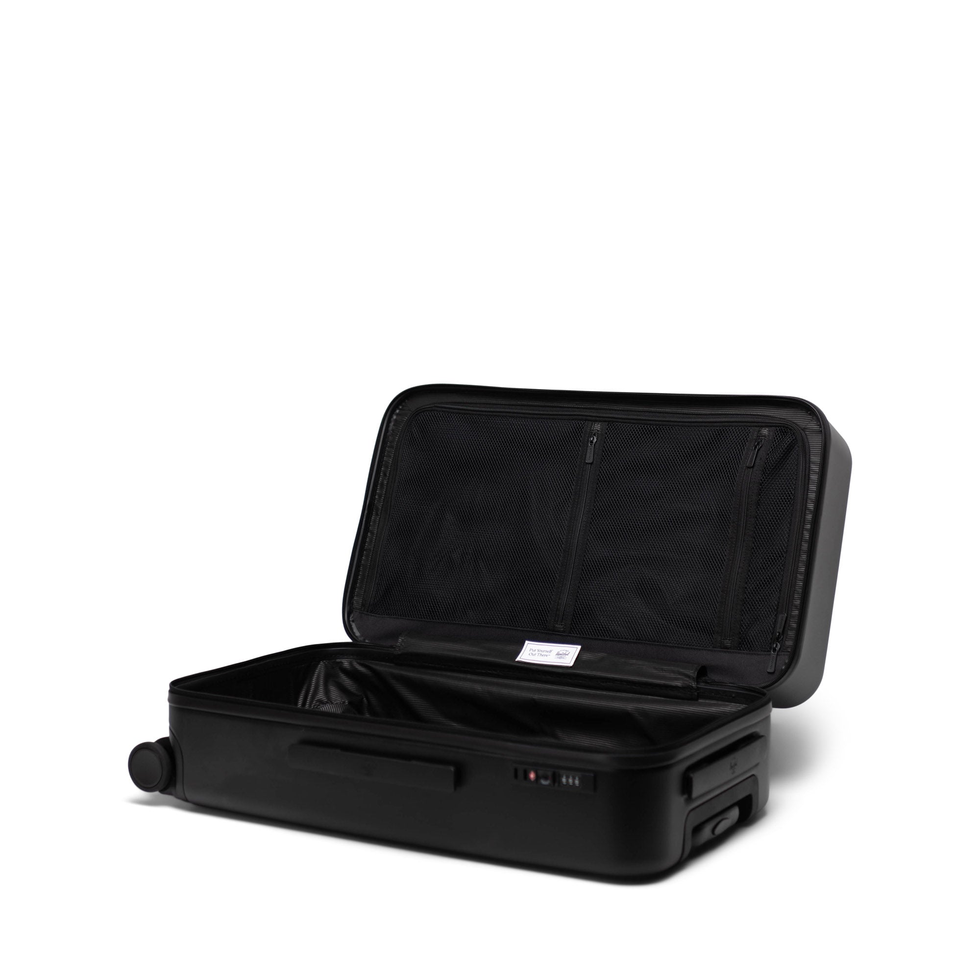 Herschel Heritage Hardshell Medium Luggage 67L in Black — interior view 2 # color_Black