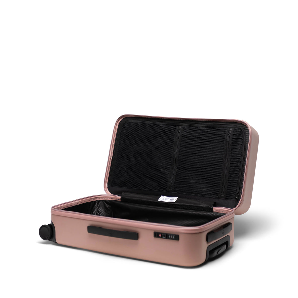 Herschel Heritage Hardshell Medium Luggage 67L in Ash Rose — interior view # color_Ash Rose