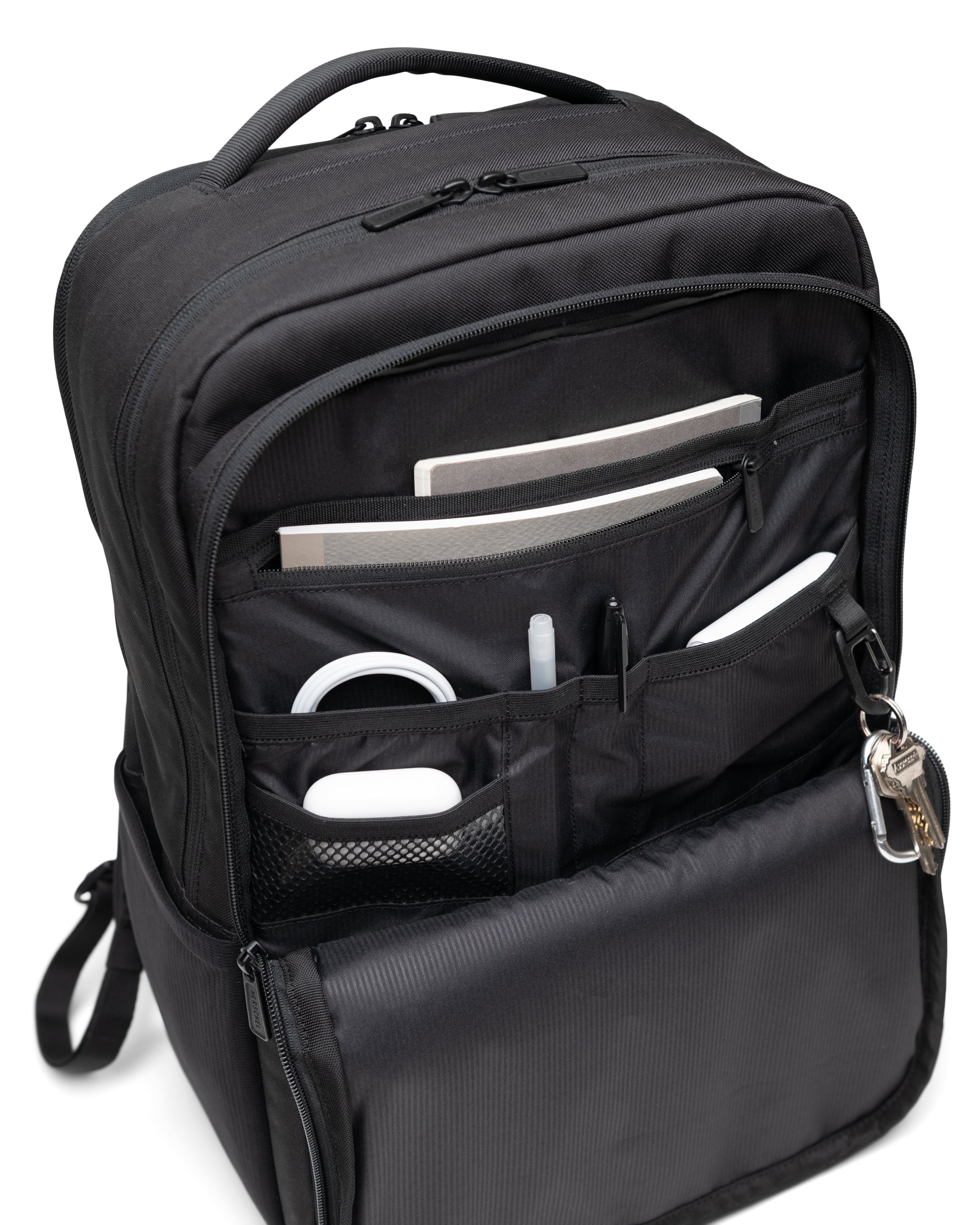 Herschel Kaslo Backpack Tech 30L in Black — interior view 2