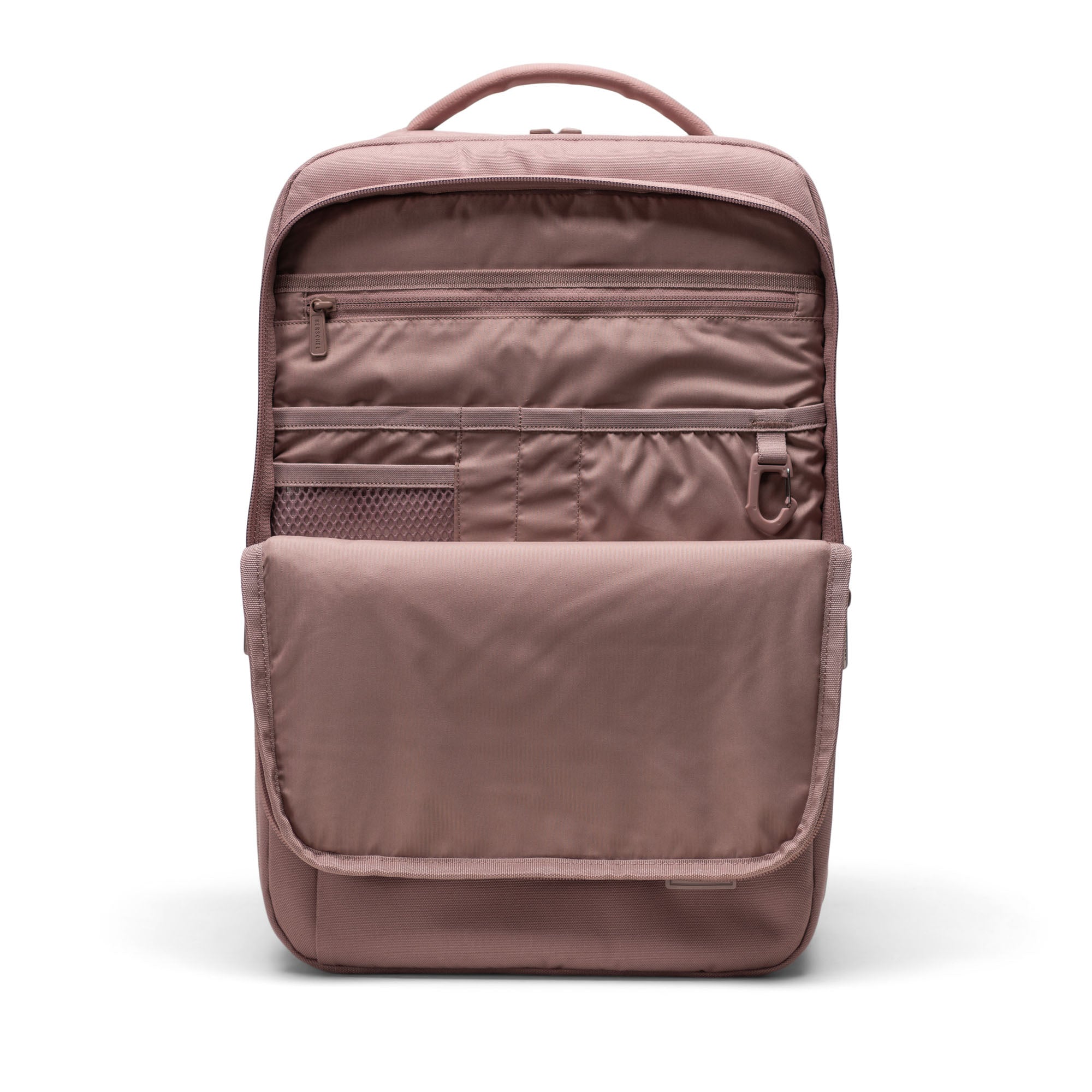Herschel Kaslo Backpack Tech 30L in Ash Rose Tonal — interior view