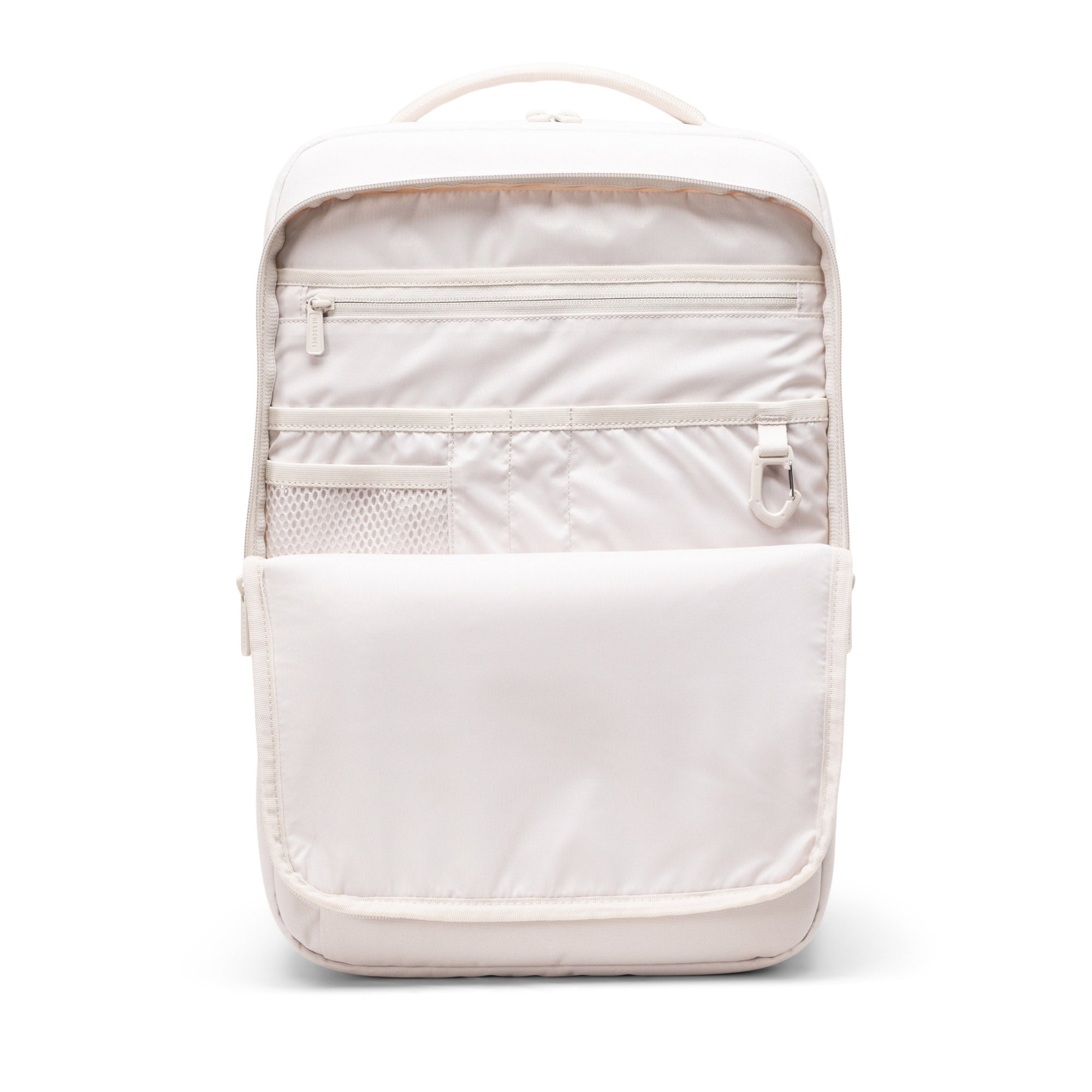 Herschel Kaslo Backpack Tech 30L in Moonbeam Tonal — interior view