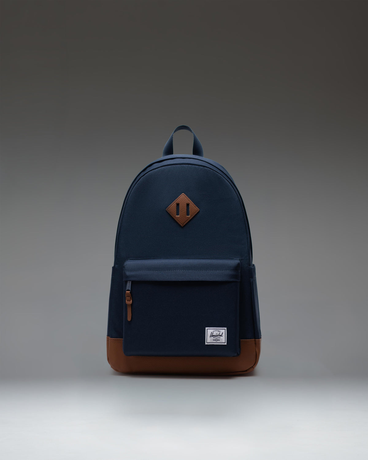 Herschel Heritage Backpack 24L in Navy/Tan — angle view 2 # color_Navy/Tan