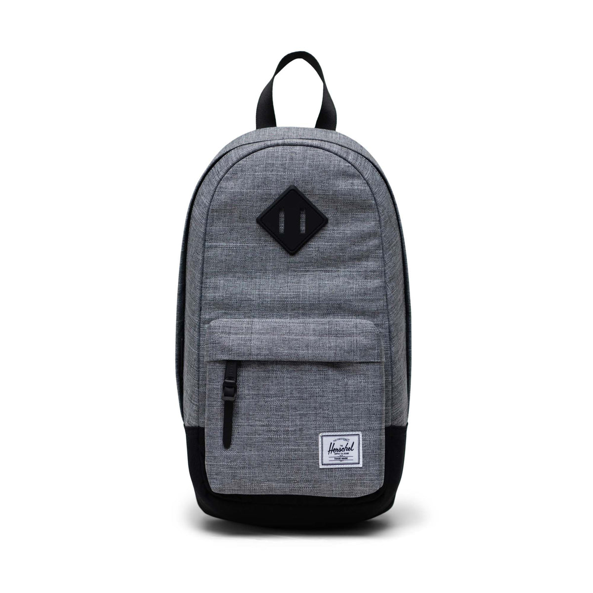 Herschel Heritage Shoulder Bag 8.5L in Raven Crosshatch — front view # color_Raven Crosshatch