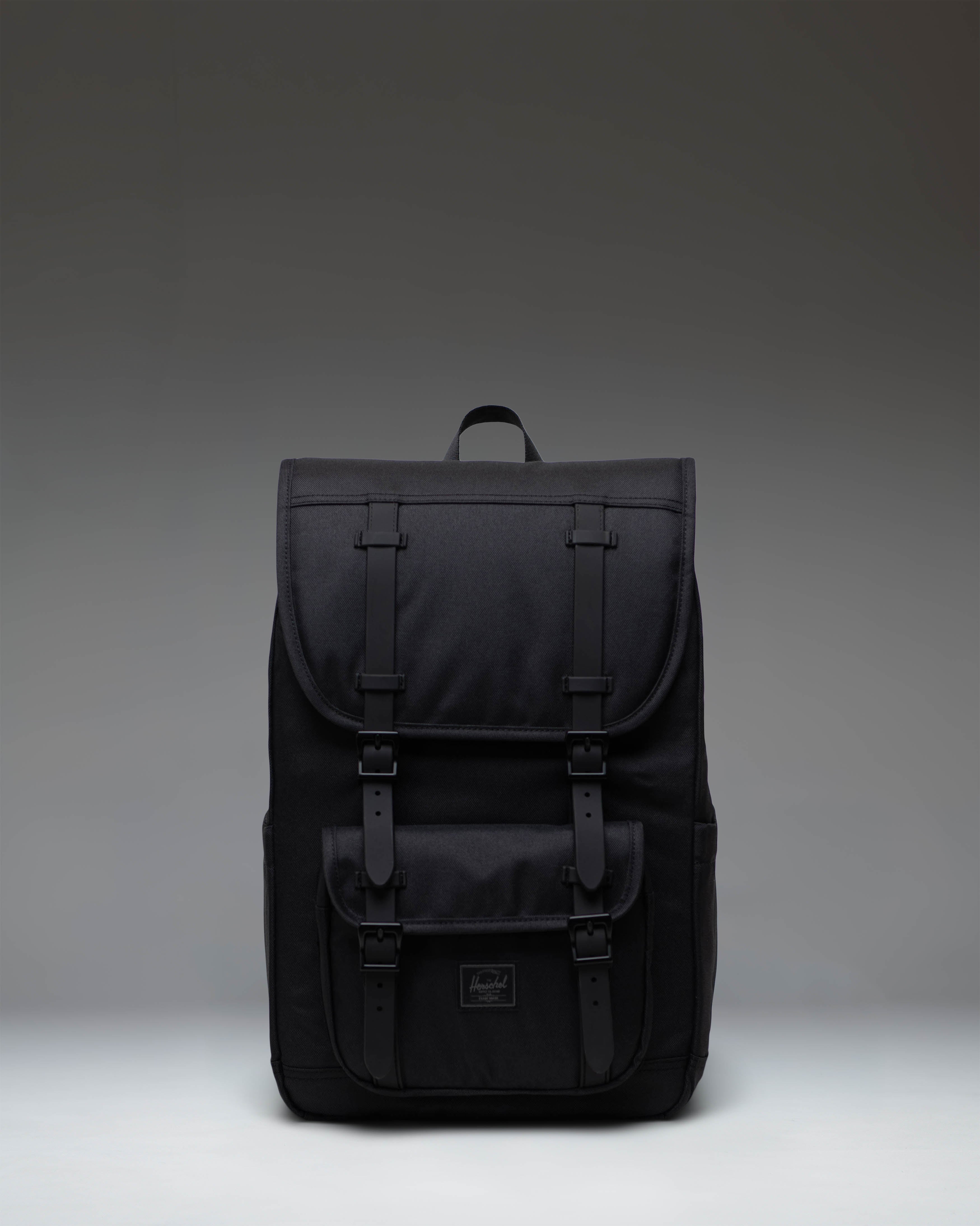 Herschel Little America Mid Backpack 21L in Black Tonal — front view # color_Black Tonal