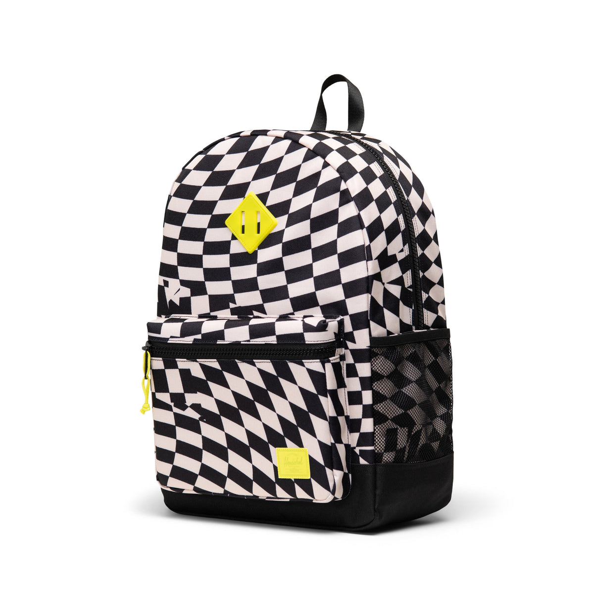 Herschel Heritage Youth Backpack 26L in Warp Check — angle view 3 # color_Warp Check