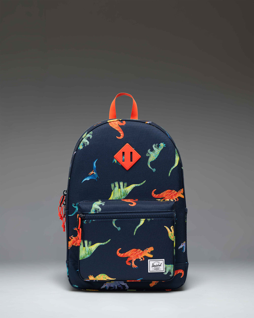Herschel Heritage Youth Backpack 26L in Watercolour Dinos Darkest Navy — front view