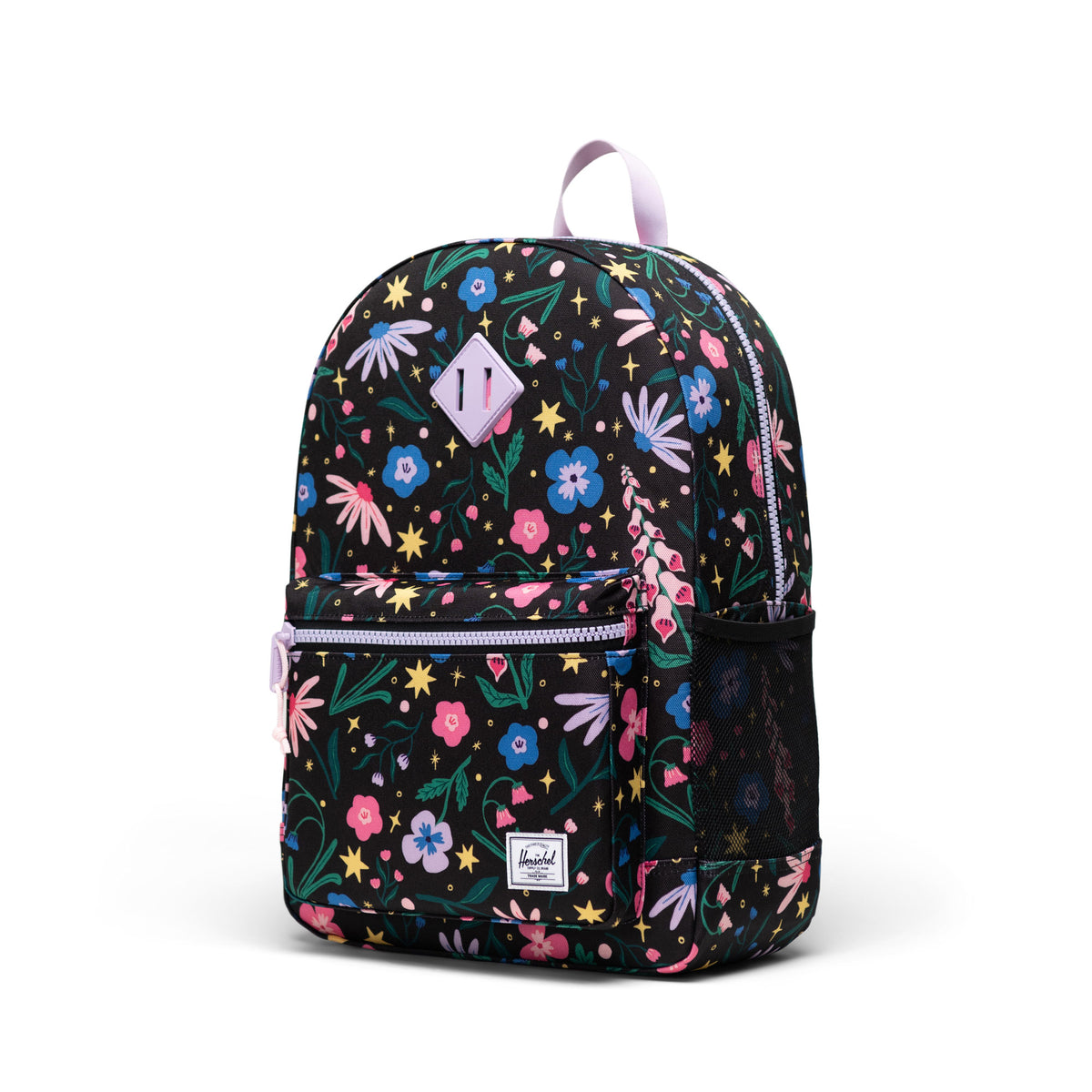 Herschel Heritage Youth Backpack 26L in Enchanted Garden — angle view 3 # color_Enchanted Garden