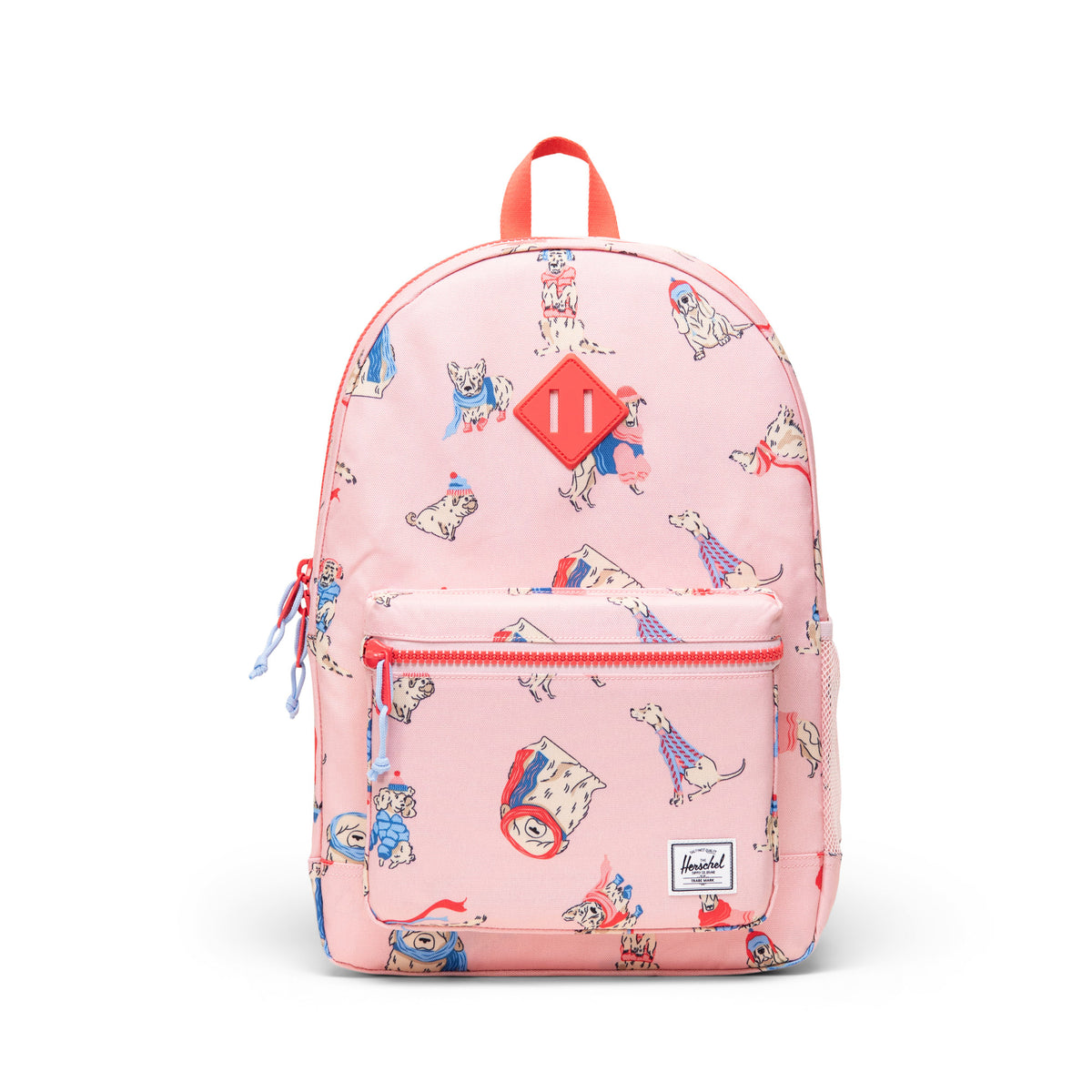 Herschel Heritage Youth Backpack 26L in Fashion Dogs — front view # color_Fashion Dogs