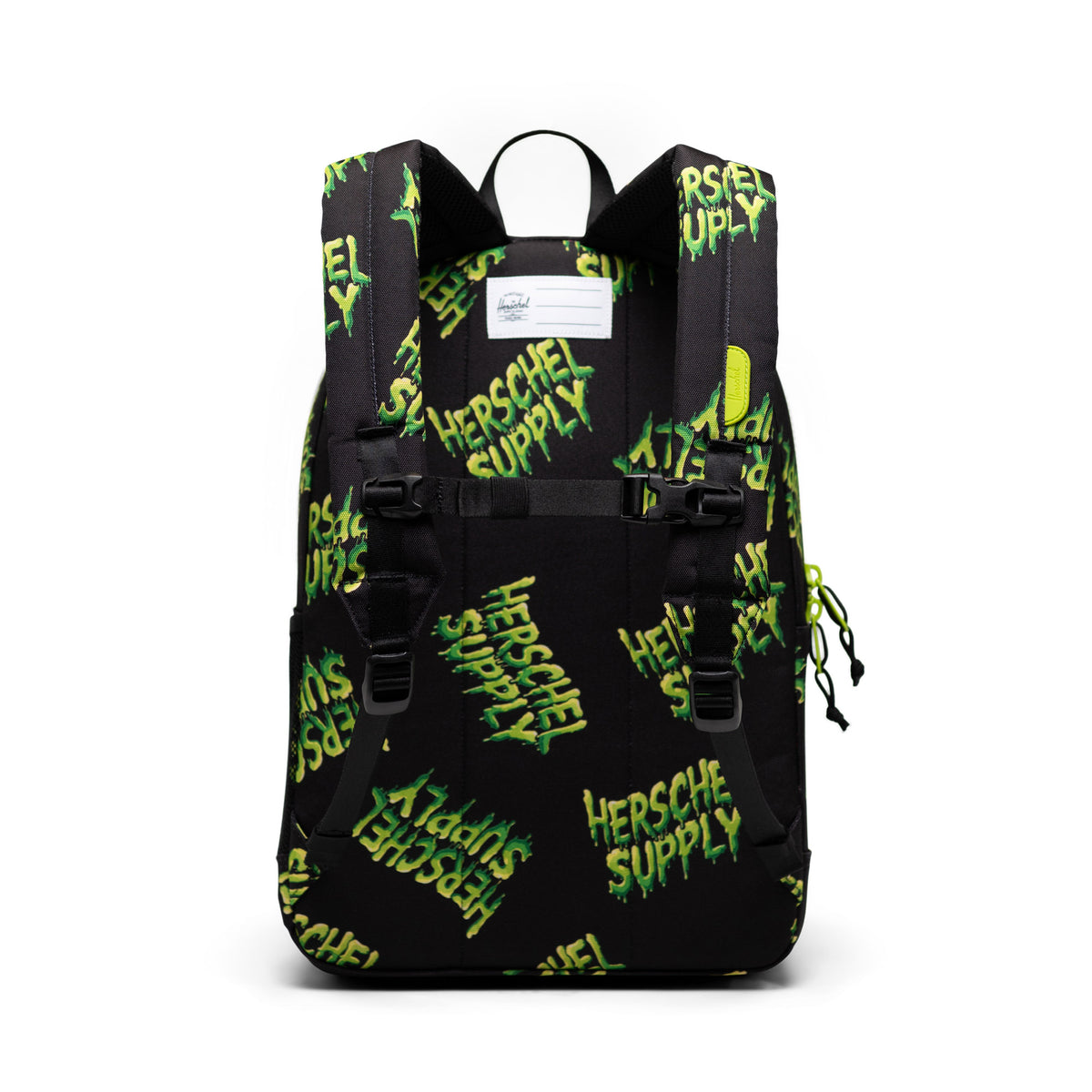 Herschel Heritage Youth Backpack 26L in HSC Slime — back view # color_HSC Slime