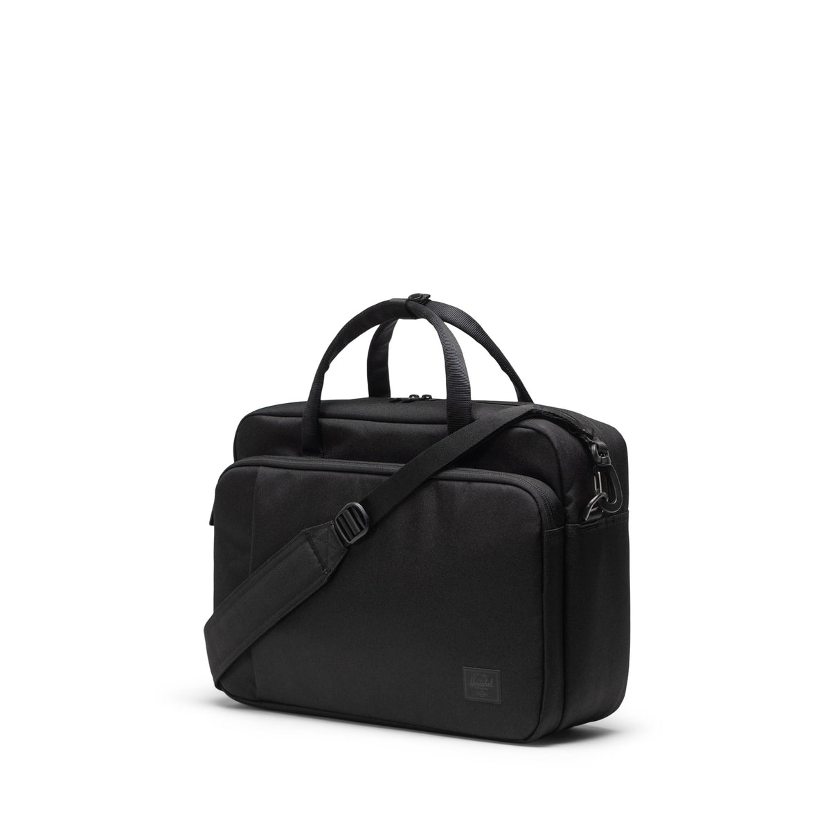 Herschel Gibson Messenger Tech 18L in Black — angle view 2 # color_Black