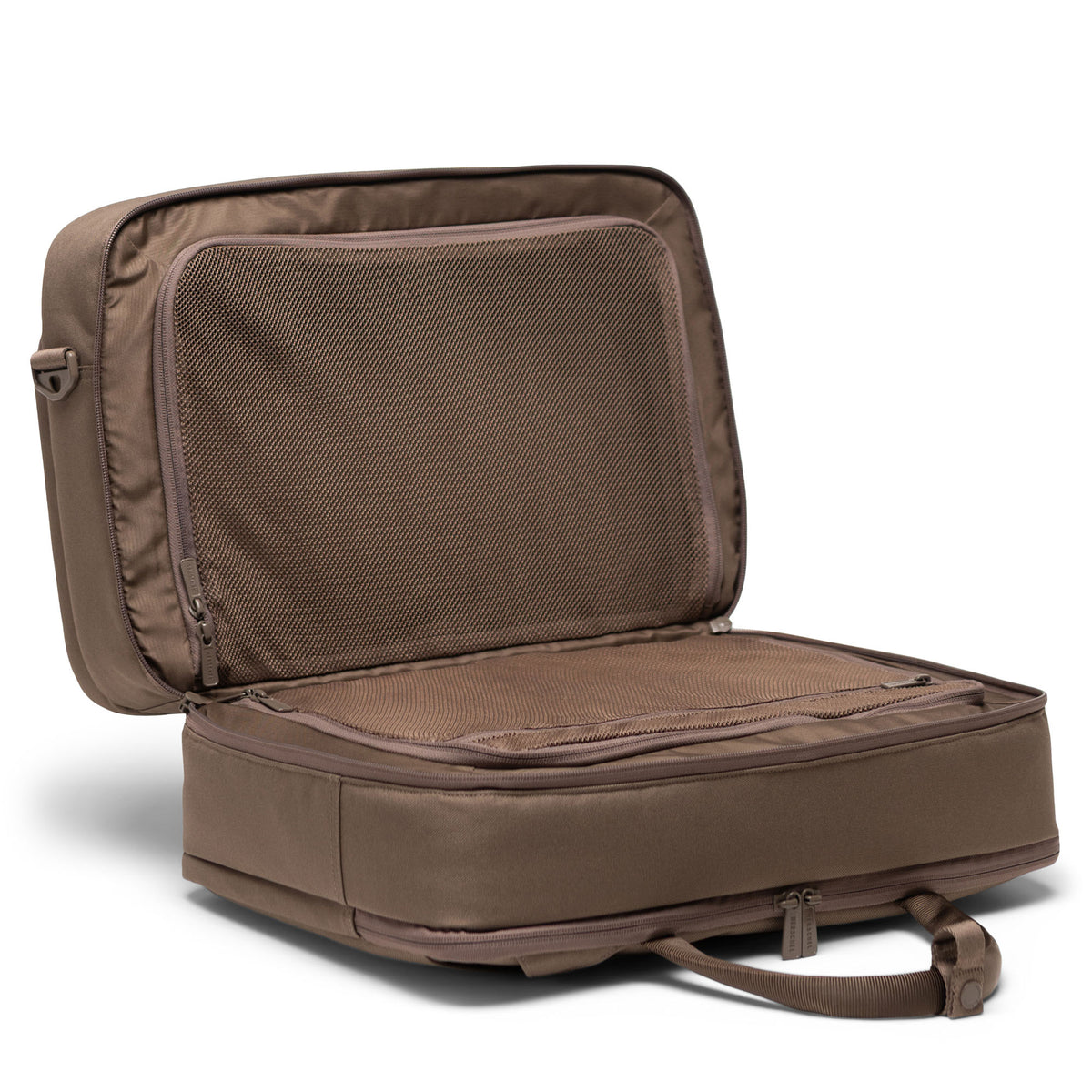 Herschel Bowen Convertible Travel Duffle Tech 30L in Light Brown — angle view 2 # color_Light Brown