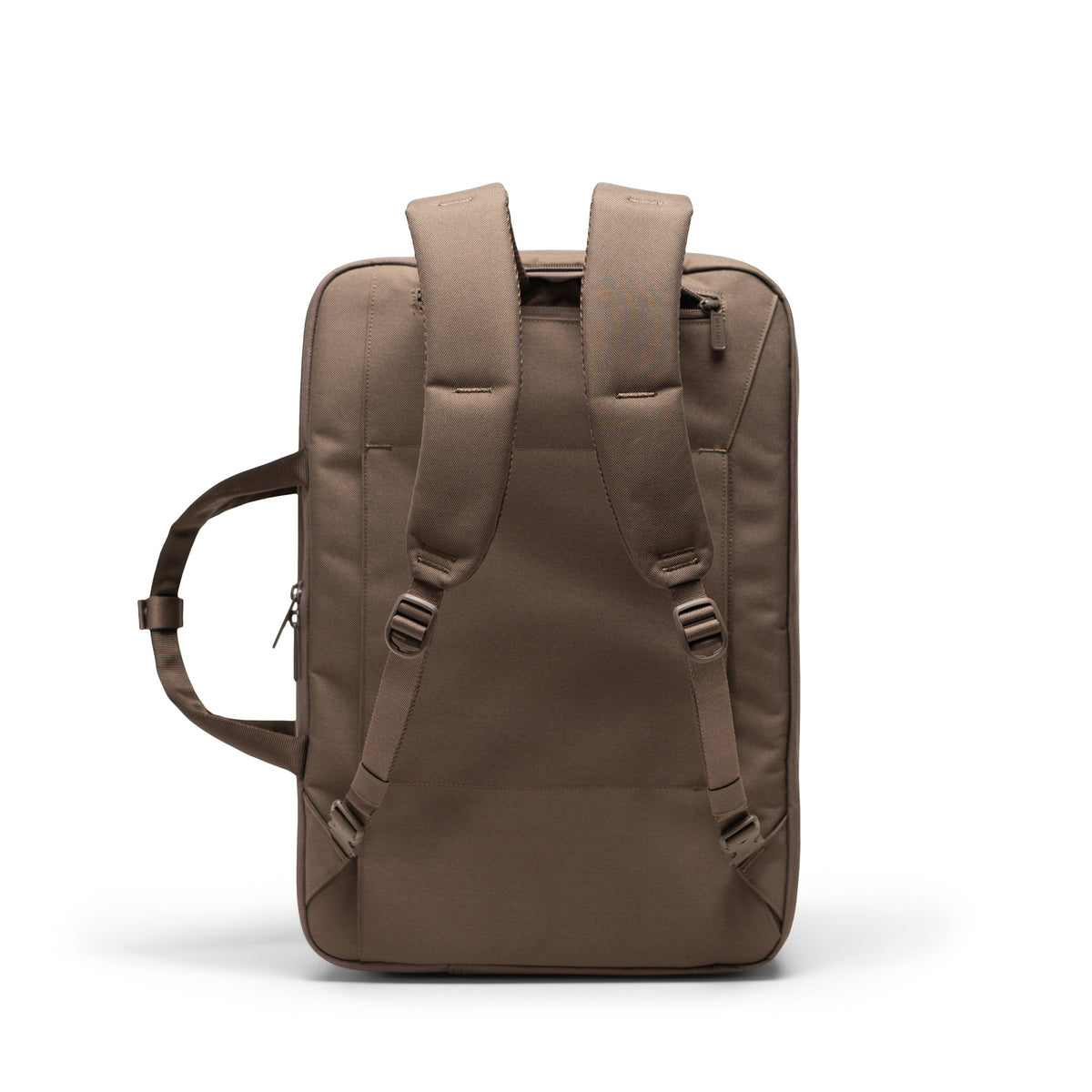 Herschel Bowen Convertible Travel Duffle Tech 30L in Light Brown — back view # color_Light Brown
