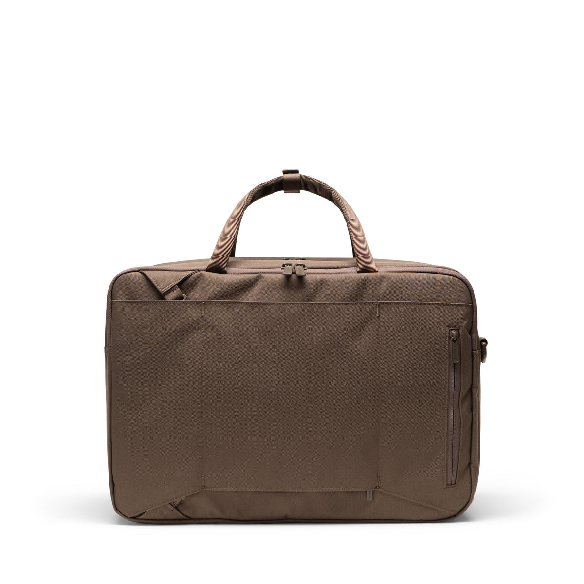 Herschel Bowen Convertible Travel Duffle Tech 30L in Light Brown — side view # color_Light Brown