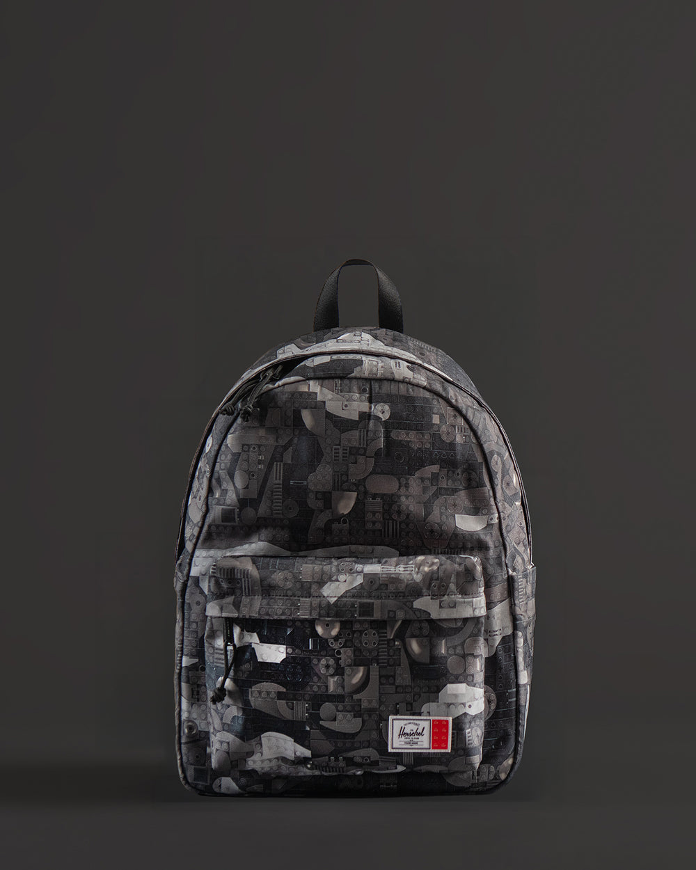 LEGO Herschel Classic Backpack 26L in Abstract Bricks Black — front view