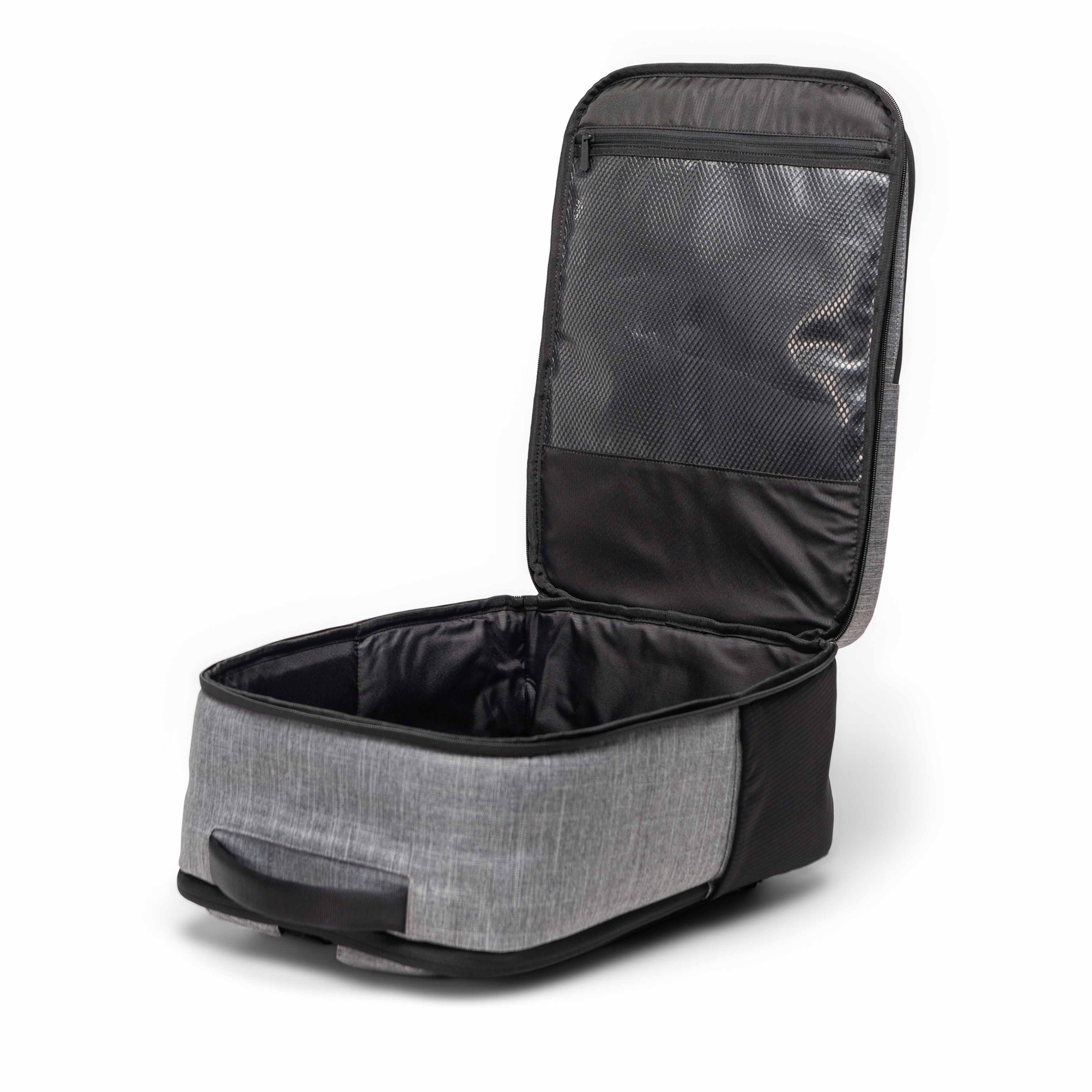 Herschel Kaslo Travel Backpack Tech 32L in Raven Crosshatch — interior view 2