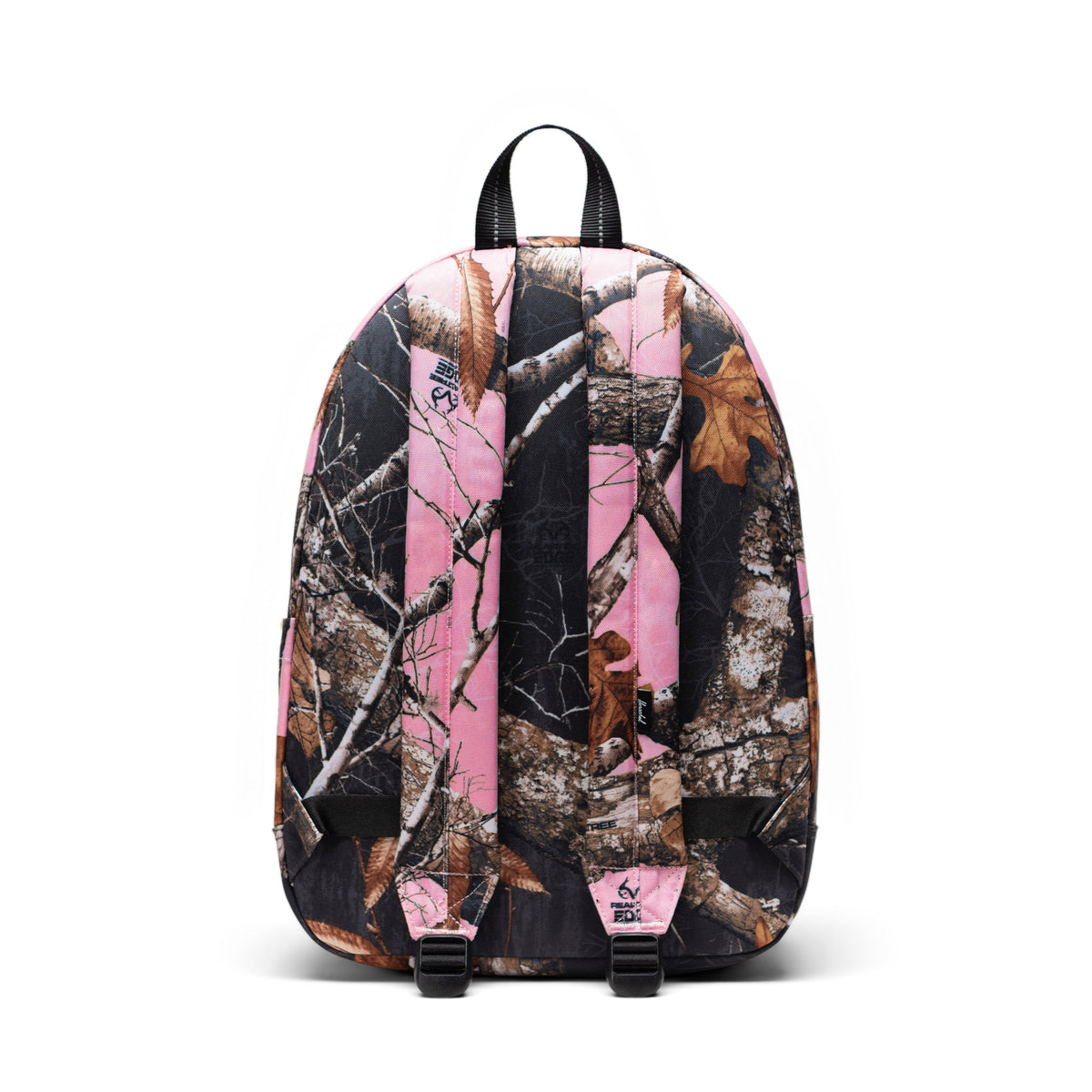 Realtree Herschel Classic Backpack 26L in Realtree Edge® Camo Pink/Black — back view # color_Realtree Edge® Camo Pink/Black
