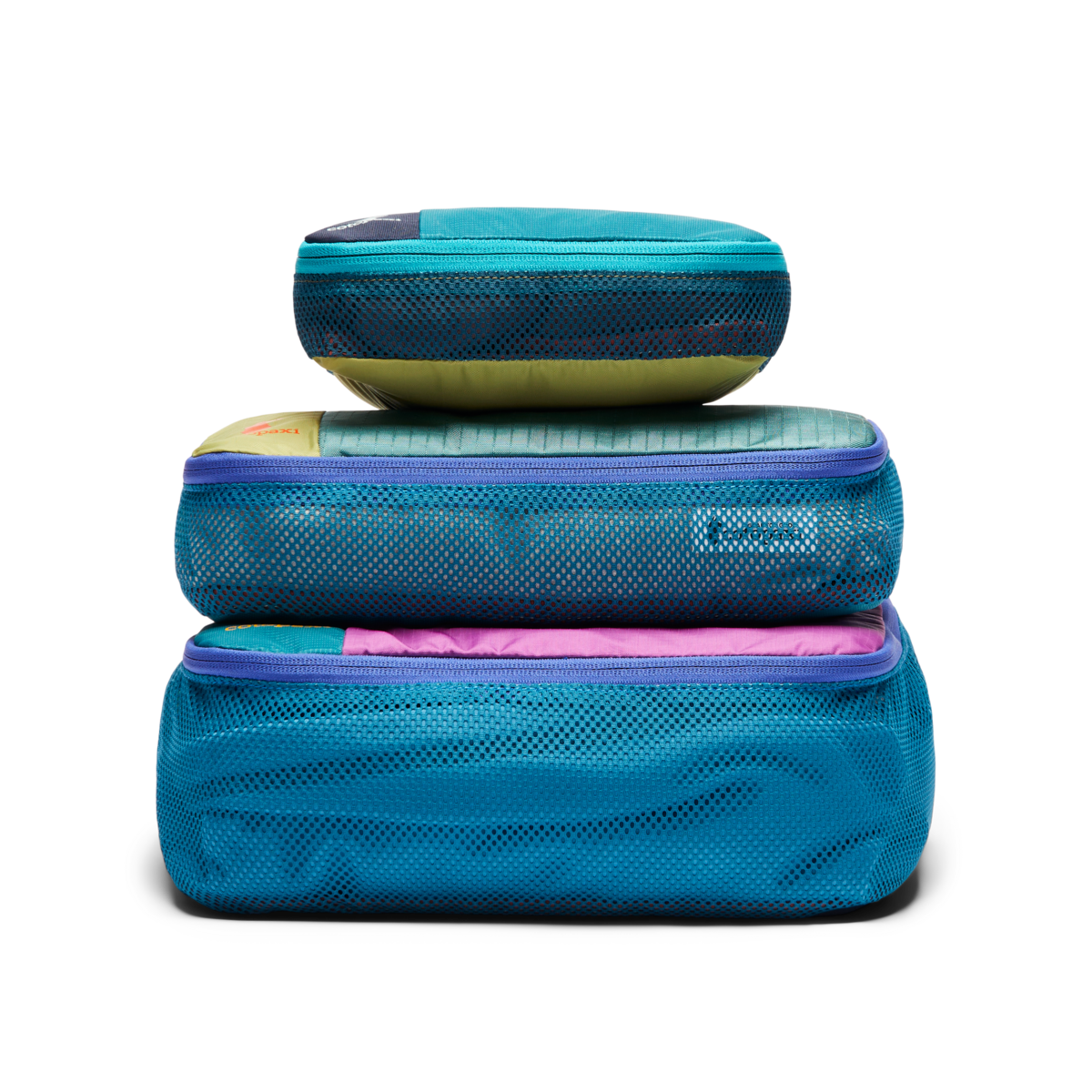 Cotopaxi Cubo Packing Travel Bundle in Del Día — interior view