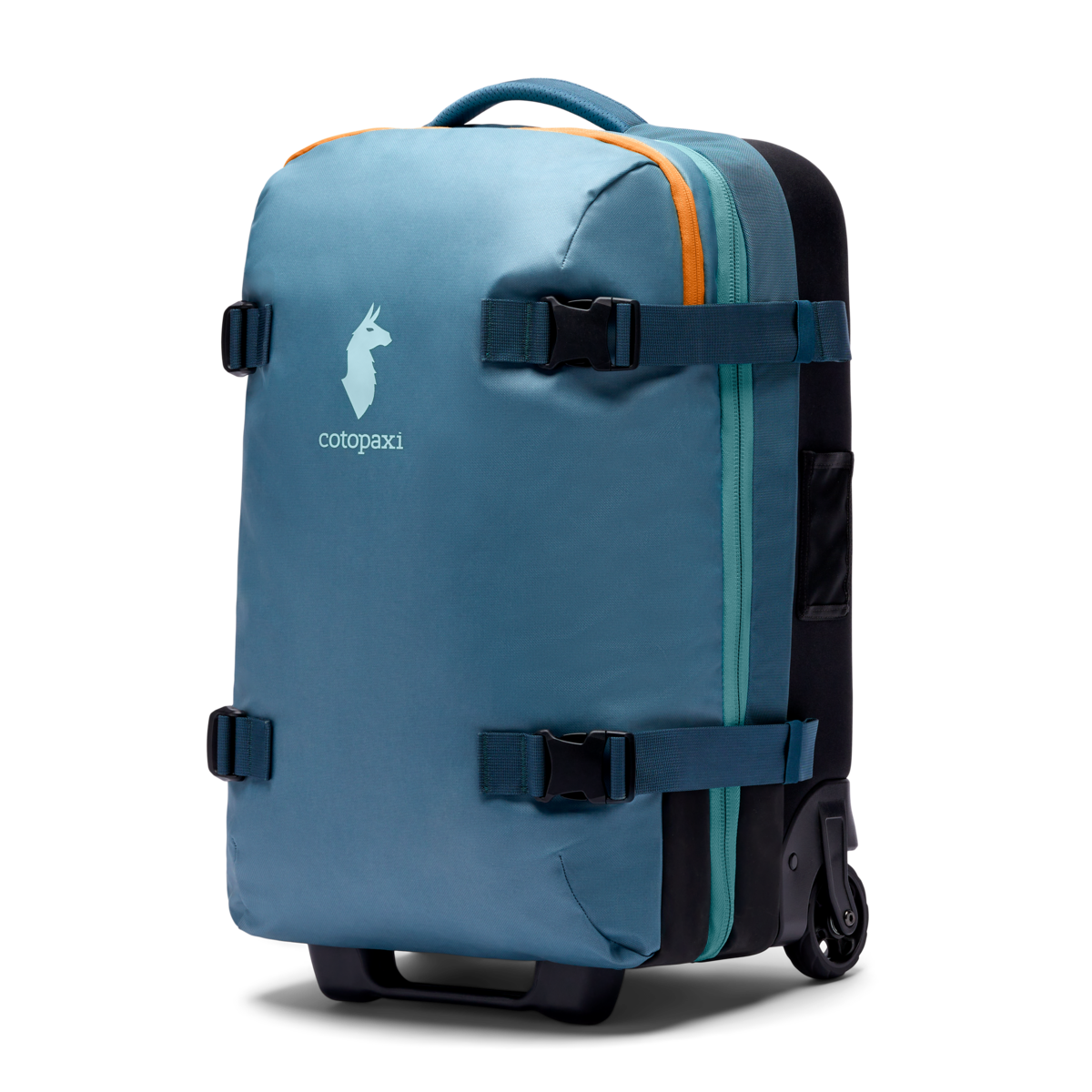 Cotopaxi Allpa 38L Roller Bag in Blue Spruce — front view