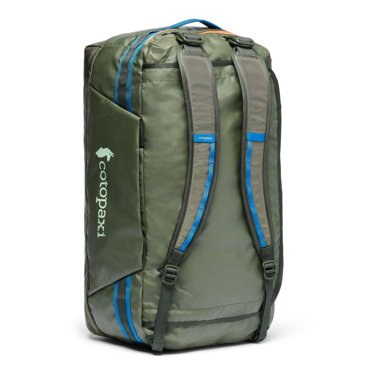 Cotopaxi Allpa Getaway 55L Duffel in Fatigue — angle view 3