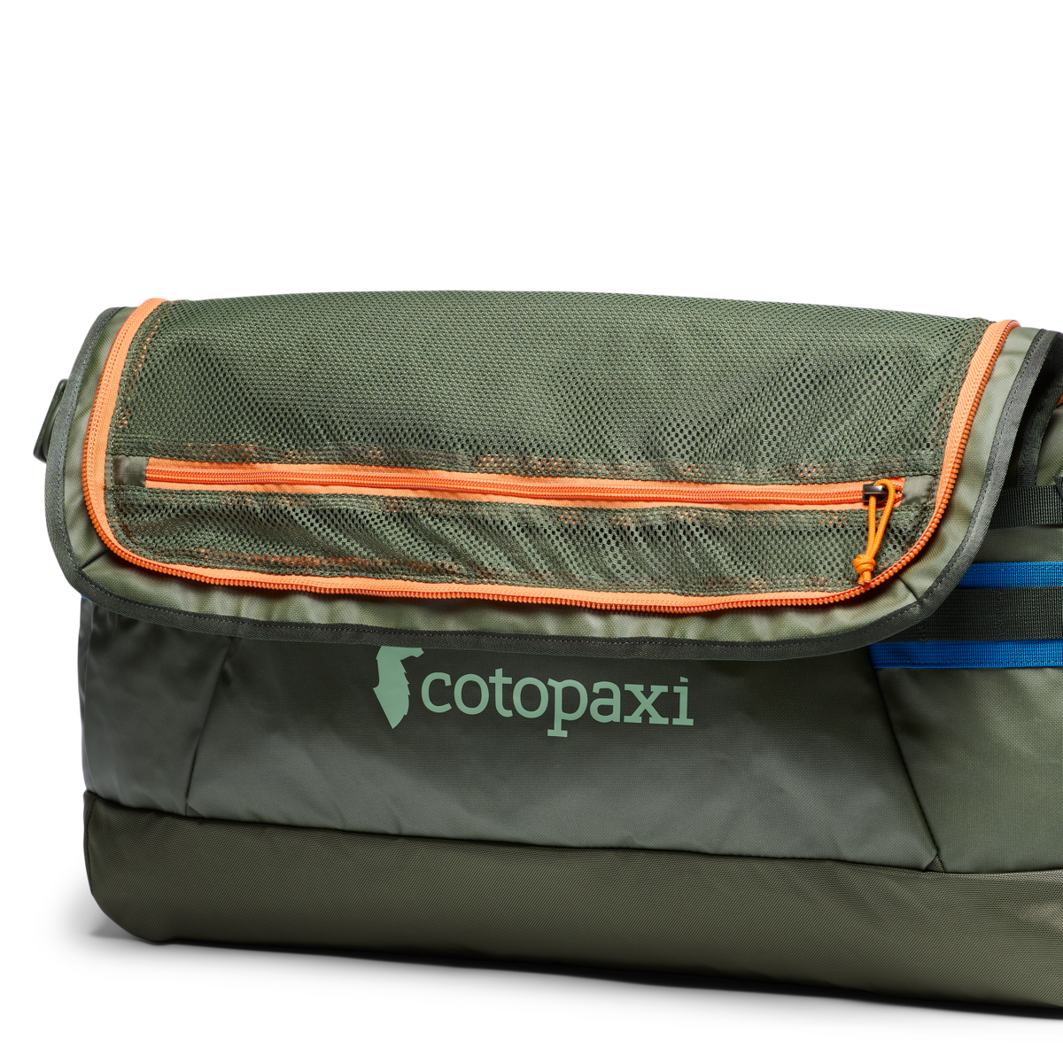 Cotopaxi Allpa Getaway 55L Duffel in Fatigue — interior view