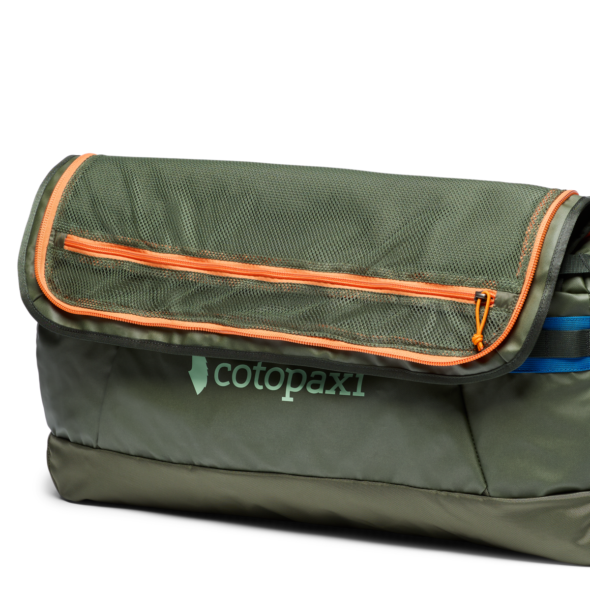 Cotopaxi Allpa Getaway 70L Duffel in Fatigue — interior view