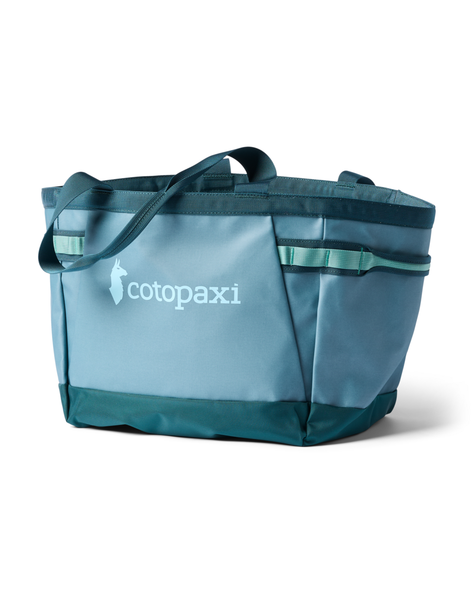 Cotopaxi Allpa 30L Gear Hauler Tote in Blue Spruce/Abyss — front view
