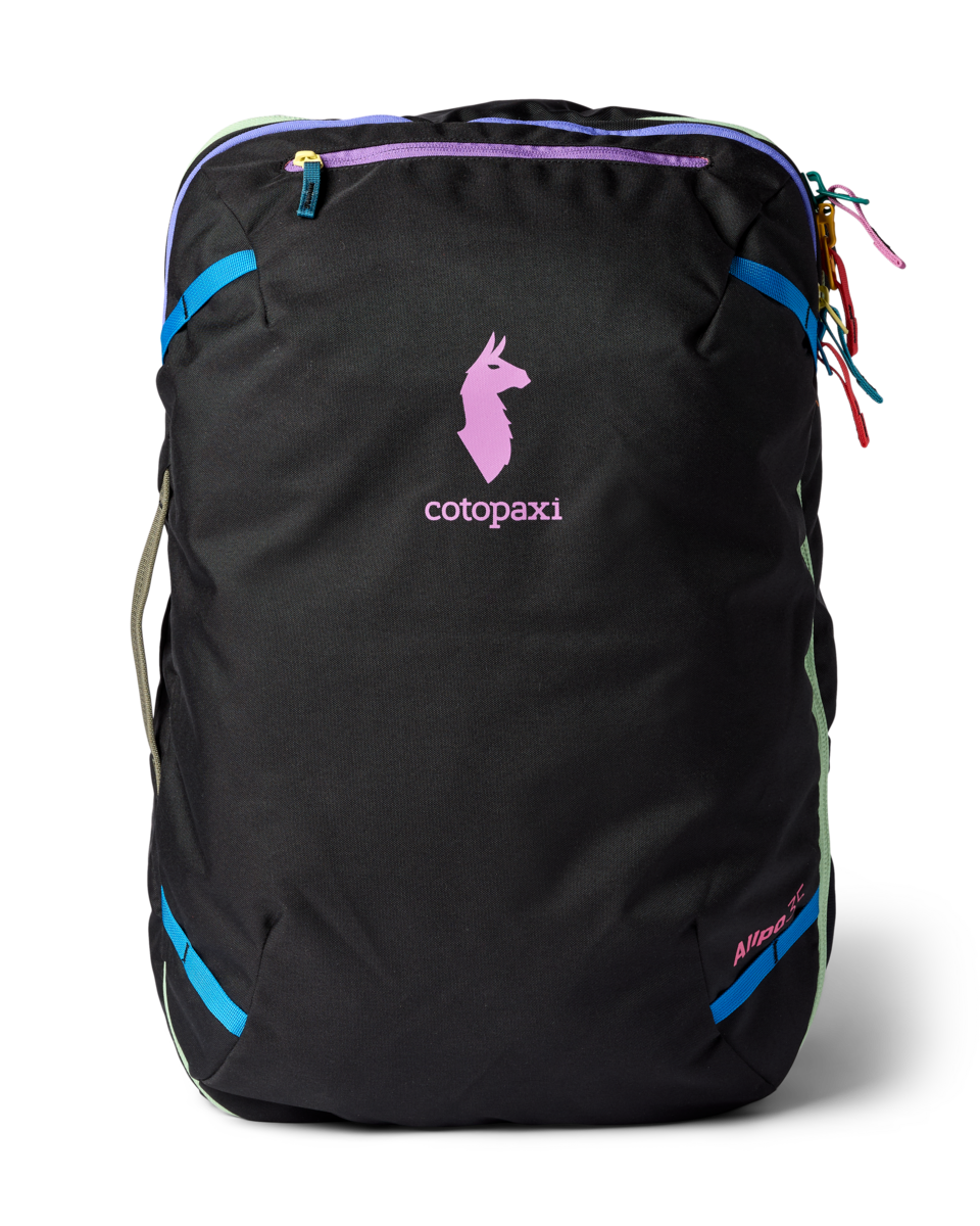 Cotopaxi Allpa 35L Travel Pack in Del Día Dark — front view # color_Del Día Dark