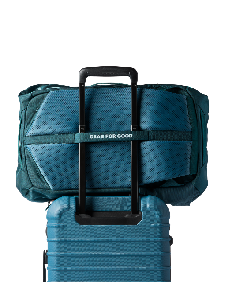 Cotopaxi Allpa 42L Travel Pack in Blue Spruce/Abyss — lifestyle