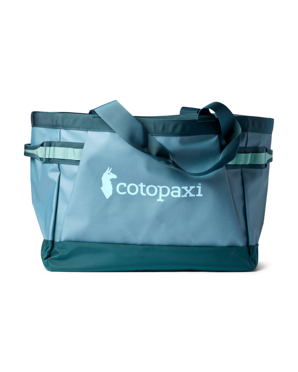 Cotopaxi Allpa 60L Gear Hauler Tote in Blue Spruce/Abyss — back view
