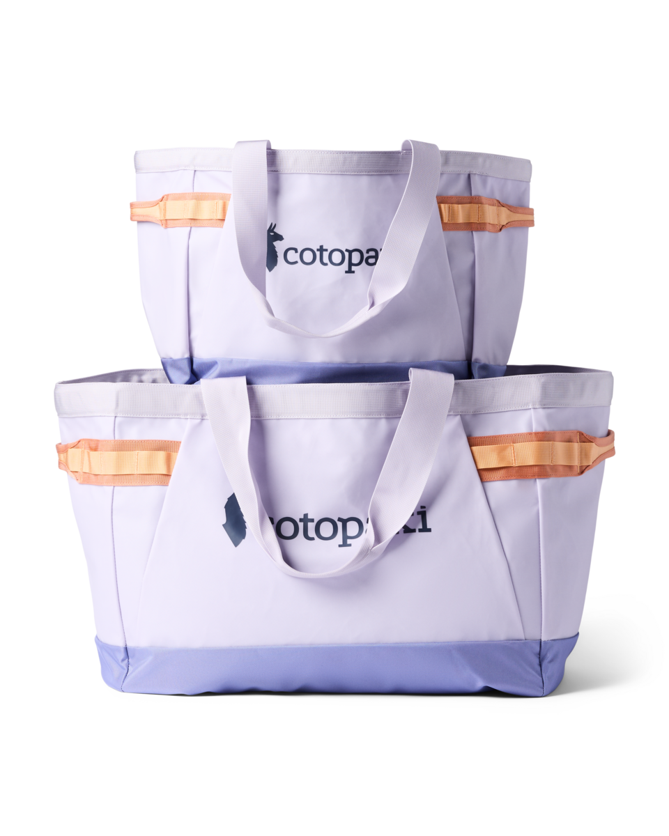 Cotopaxi Allpa 60L Gear Hauler Tote in Moonbeam — angle view 3