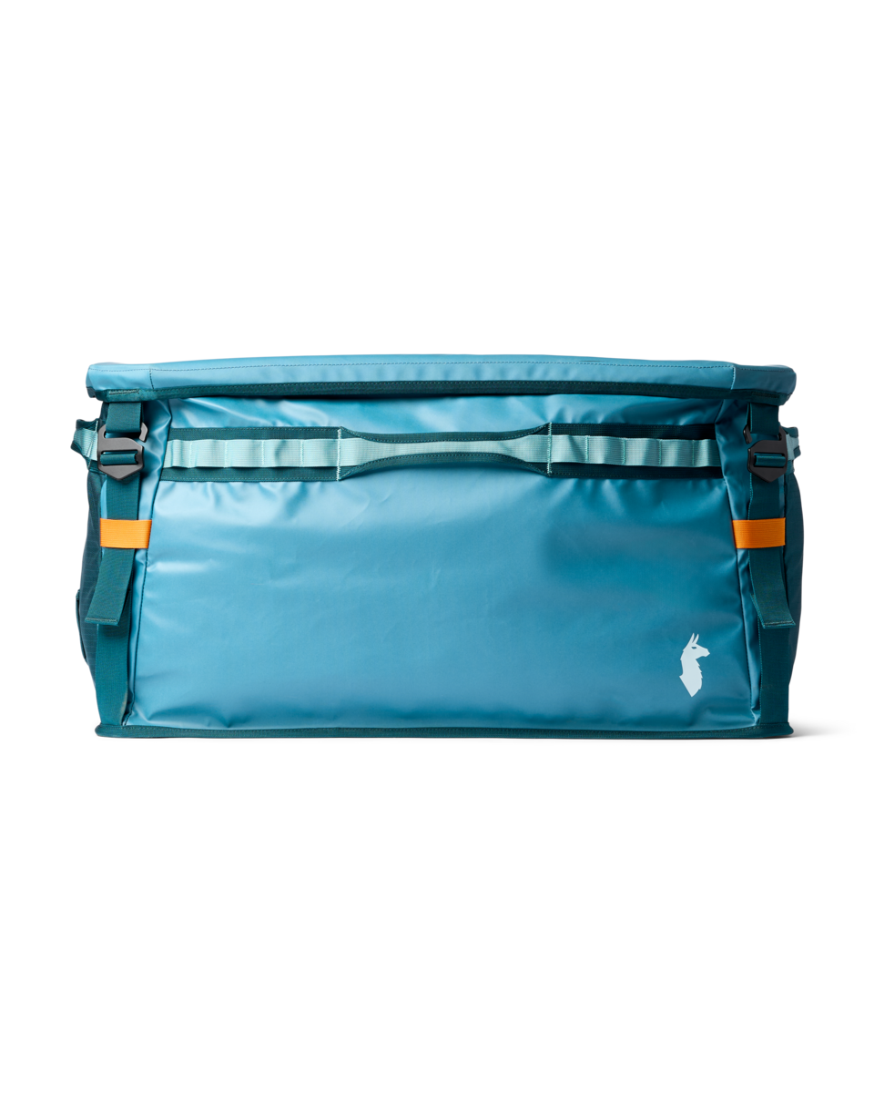 Cotopaxi Allpa 90L Gear Hauler Box in Blue Spruce/Abyss — front view