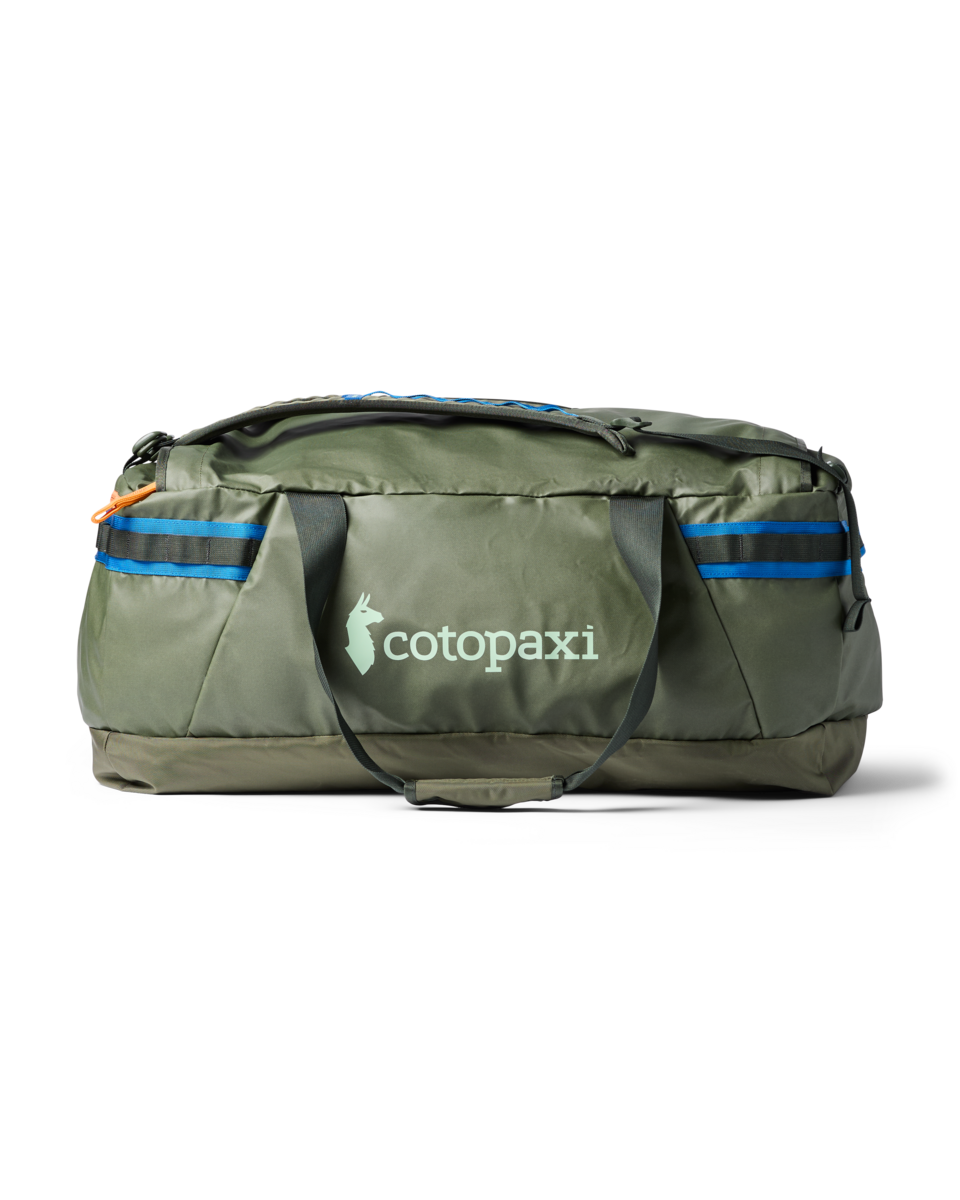 Cotopaxi Allpa Getaway 100L Duffel in Fatigue — front view