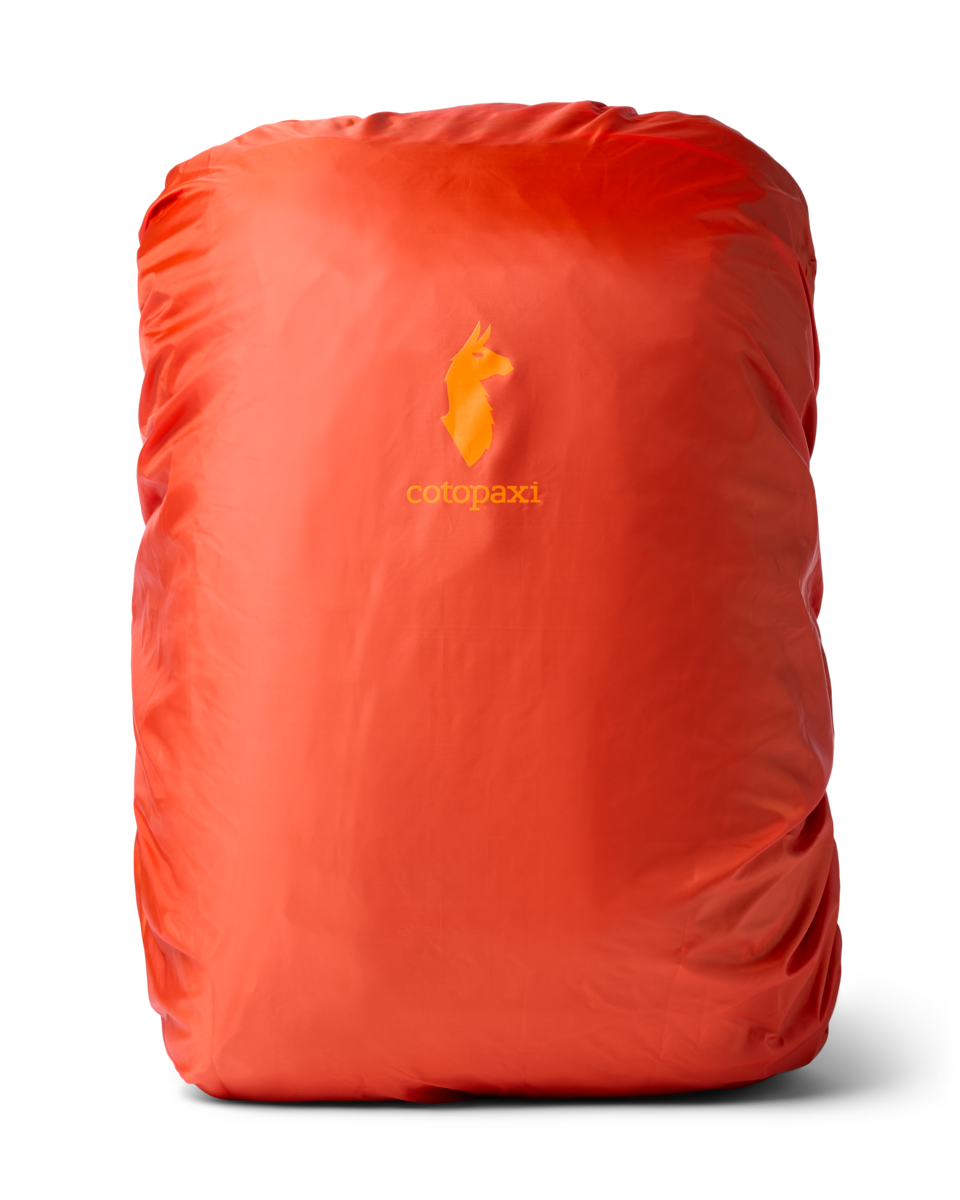 Cotopaxi Seco 45L Rain Cover in Canyon — back view