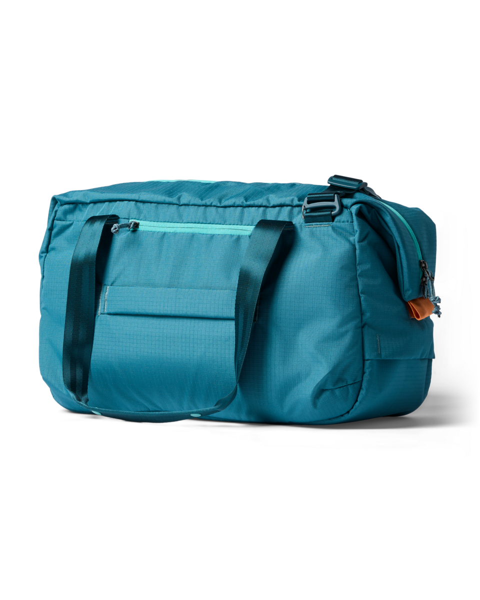 Cotopaxi Viaje 35L Travel Duffel in Blue Spruce — back view