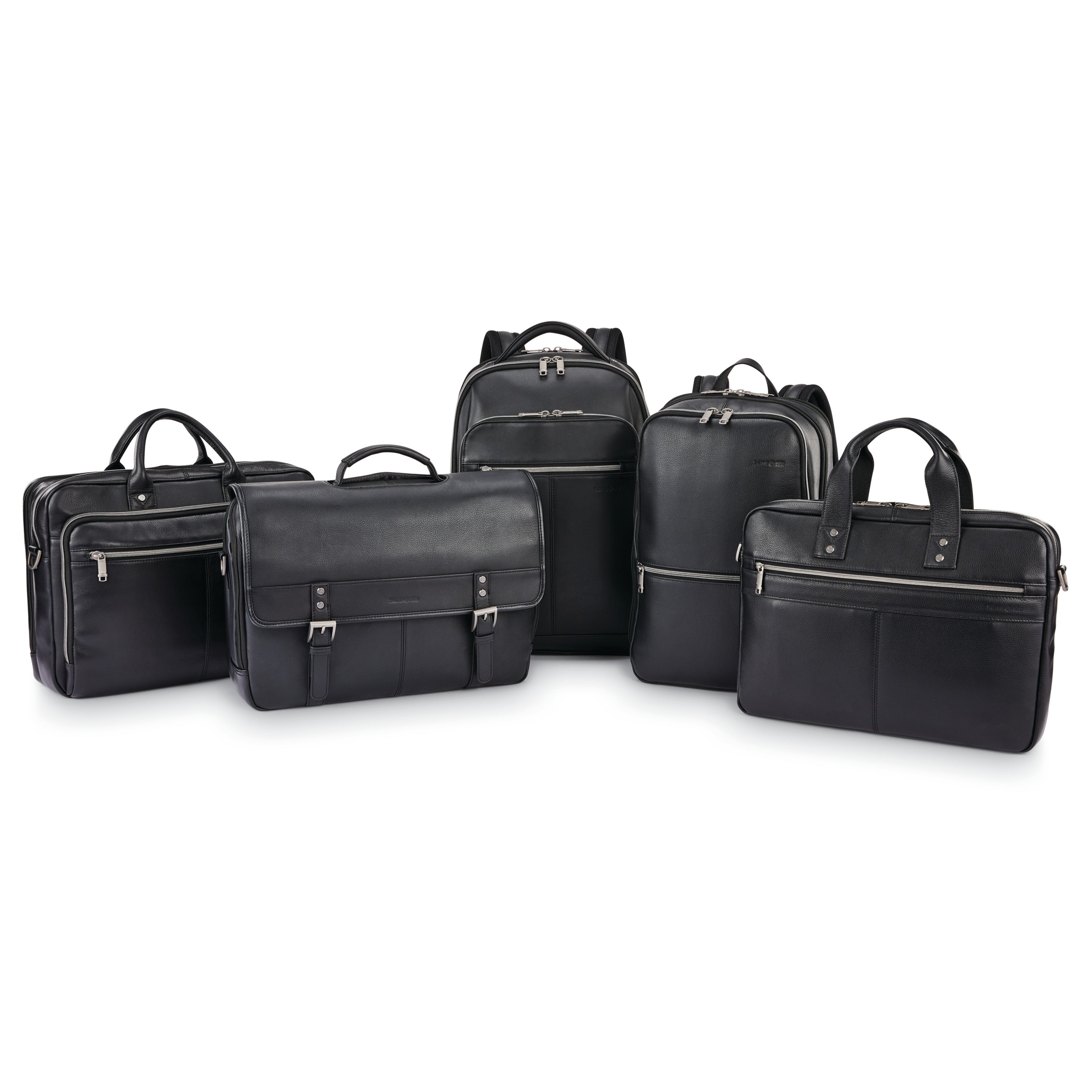Samsonite Classic Leather Slim Backpack - Black