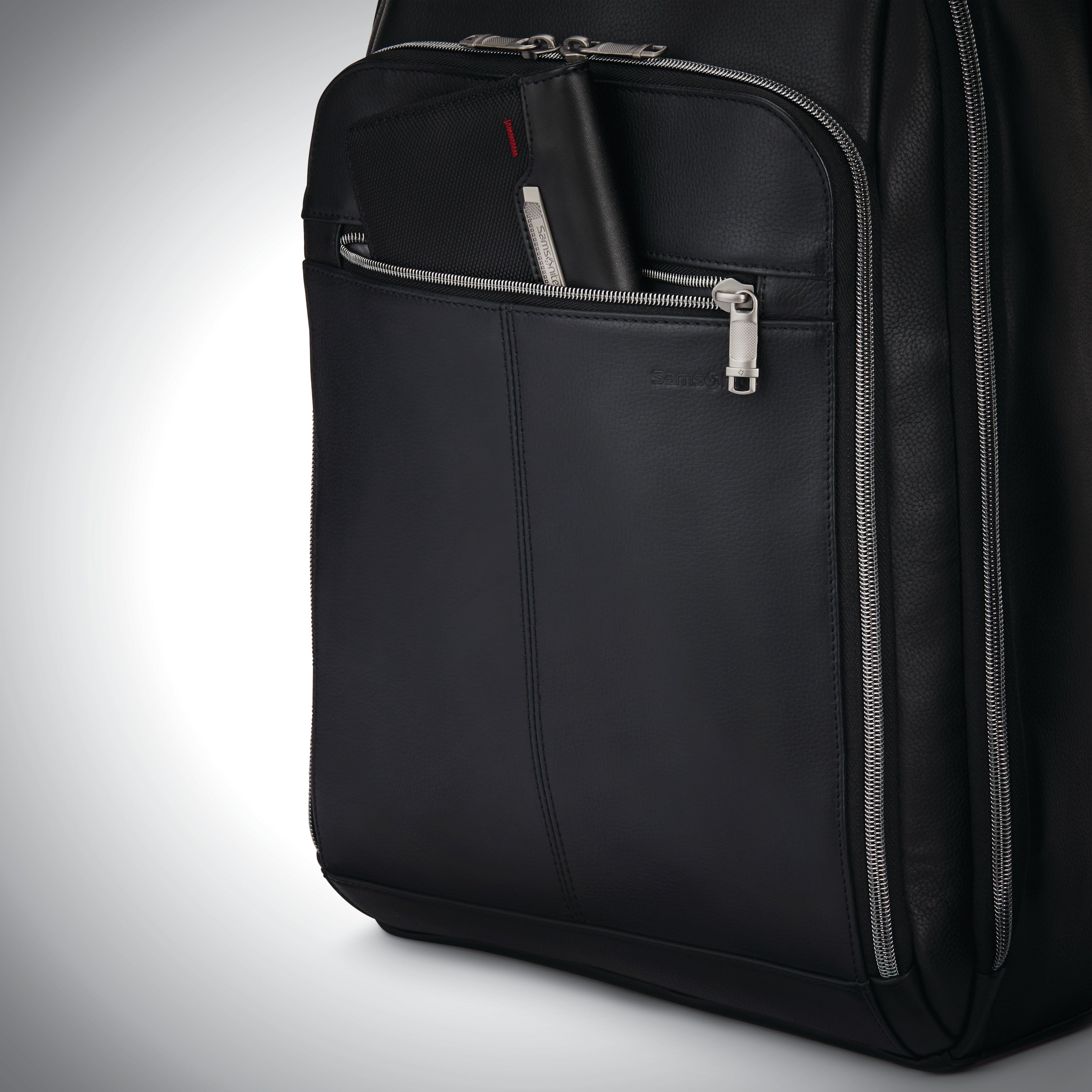 Samsonite Classic Leather Backpack - Black