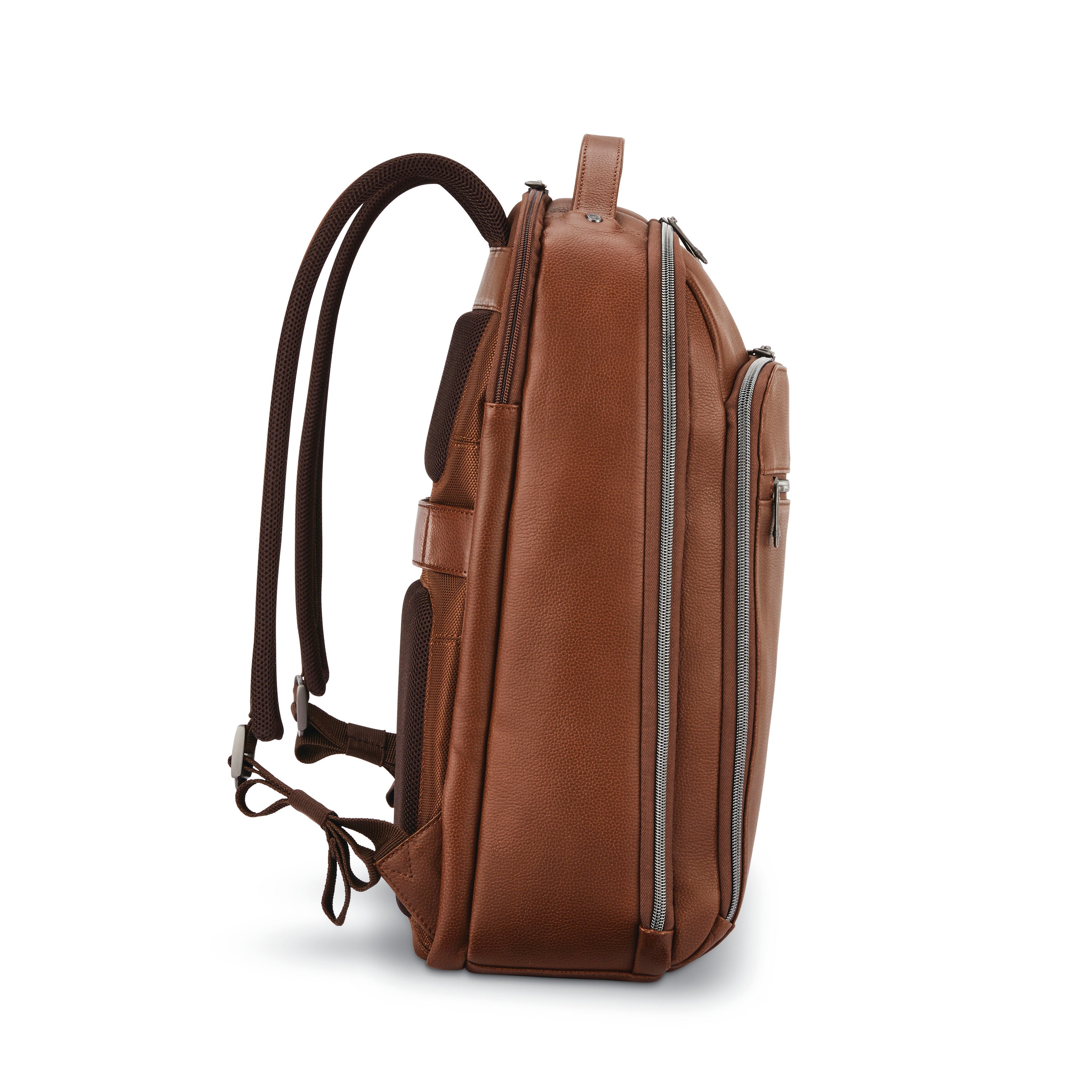 Samsonite Classic Leather Backpack - Cognac