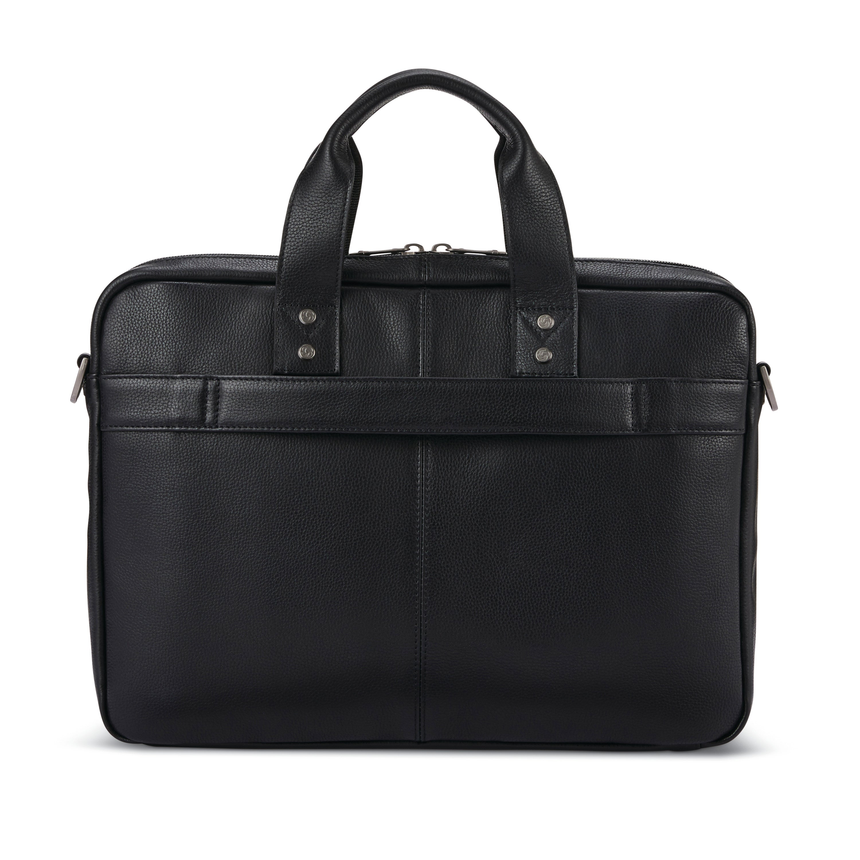 Samsonite Classic Leather Slim Brief - BLACK